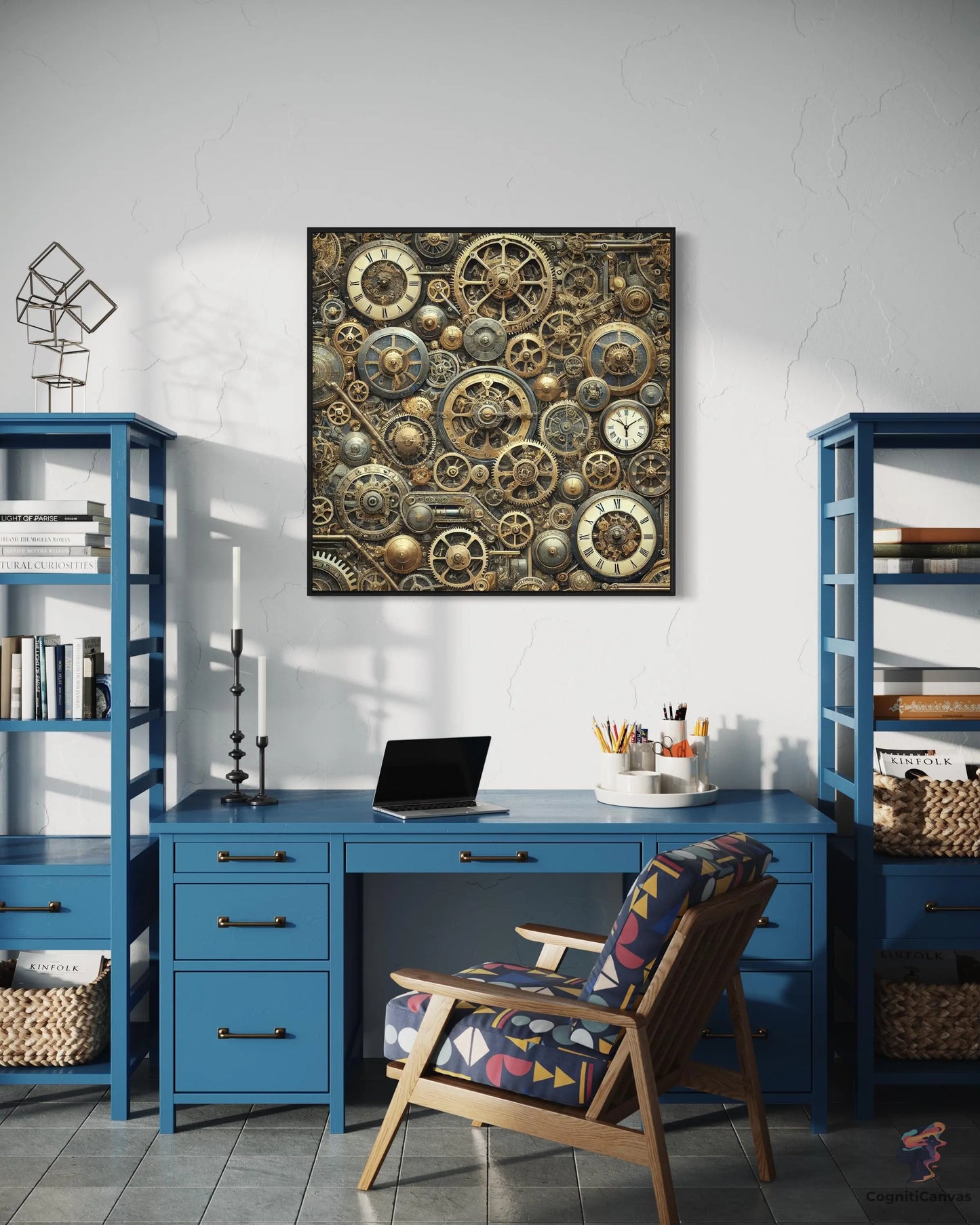 Intricate Steampunk Clockwork Gears - Digital Art Download | Vintage Industrial Wall Decor CognitiCanvas