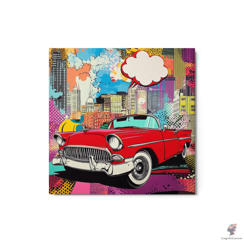 Pop Machine – The City Runs on Style - Metal print CognitiCanvas