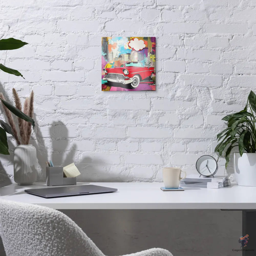 Pop Machine – The City Runs on Style - Metal print CognitiCanvas