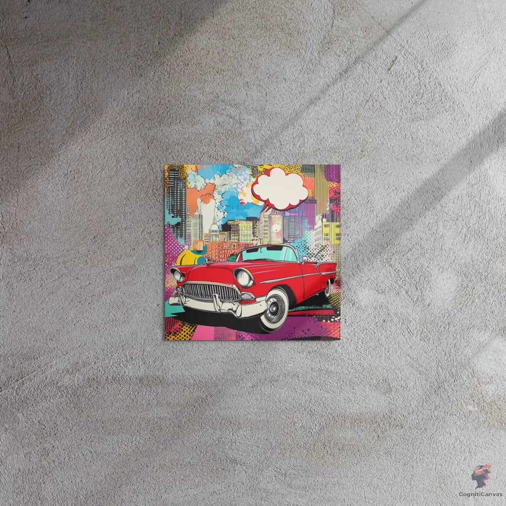 Pop Machine – The City Runs on Style - Metal print CognitiCanvas