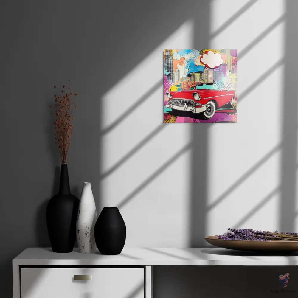 Pop Machine – The City Runs on Style - Metal print CognitiCanvas