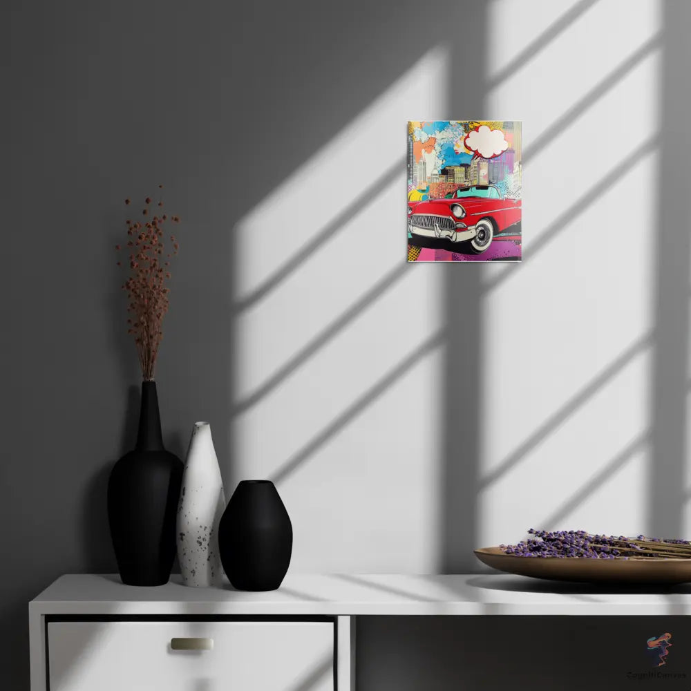 Pop Machine – The City Runs on Style - Metal print CognitiCanvas