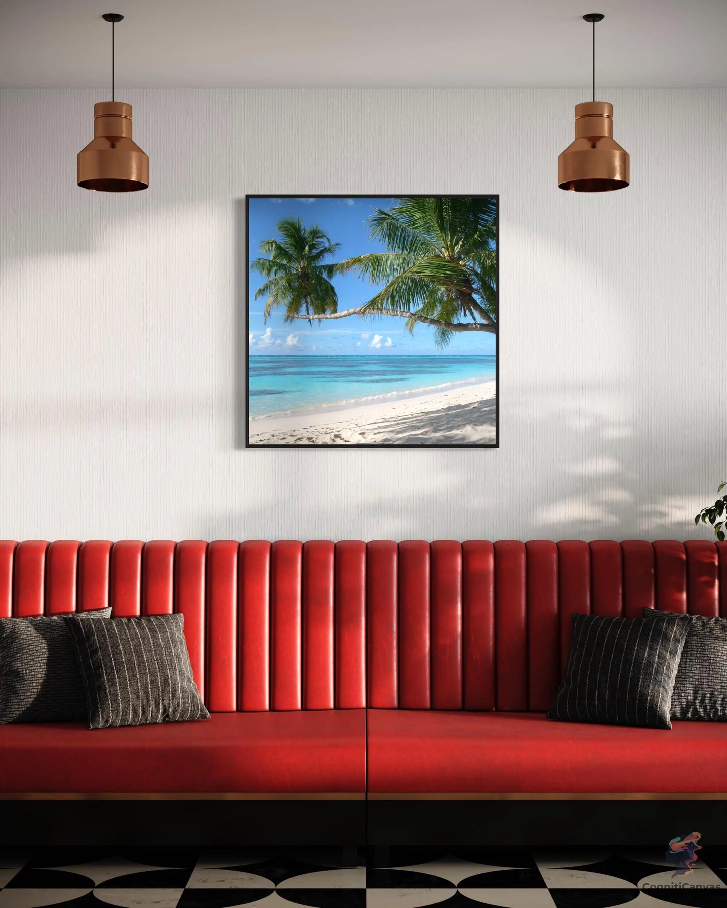 AI-generated beach scene - perfect for coastal home decor