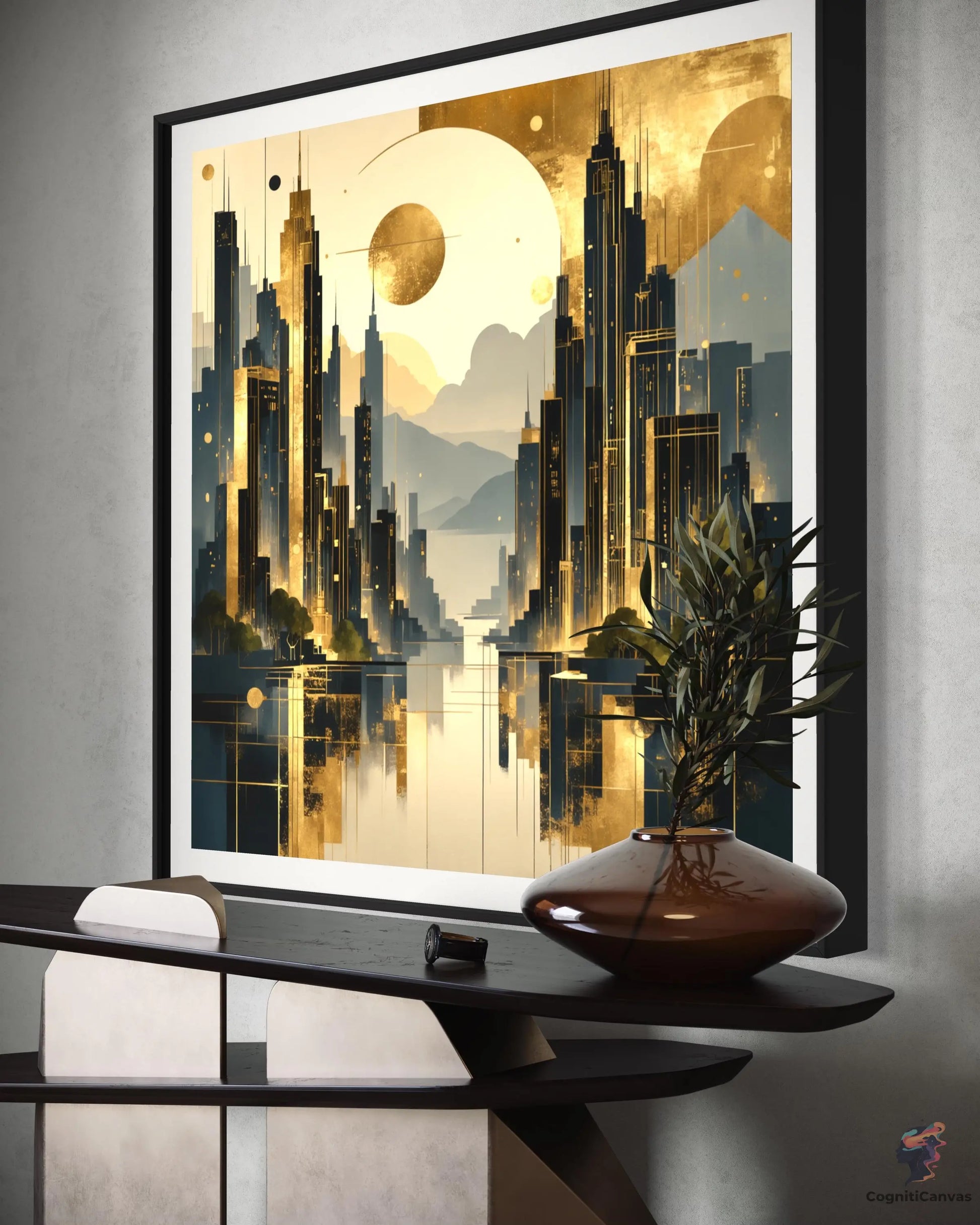 Instant download AI-generated cityscape art by CognitiCanvas - ideal for urban decor