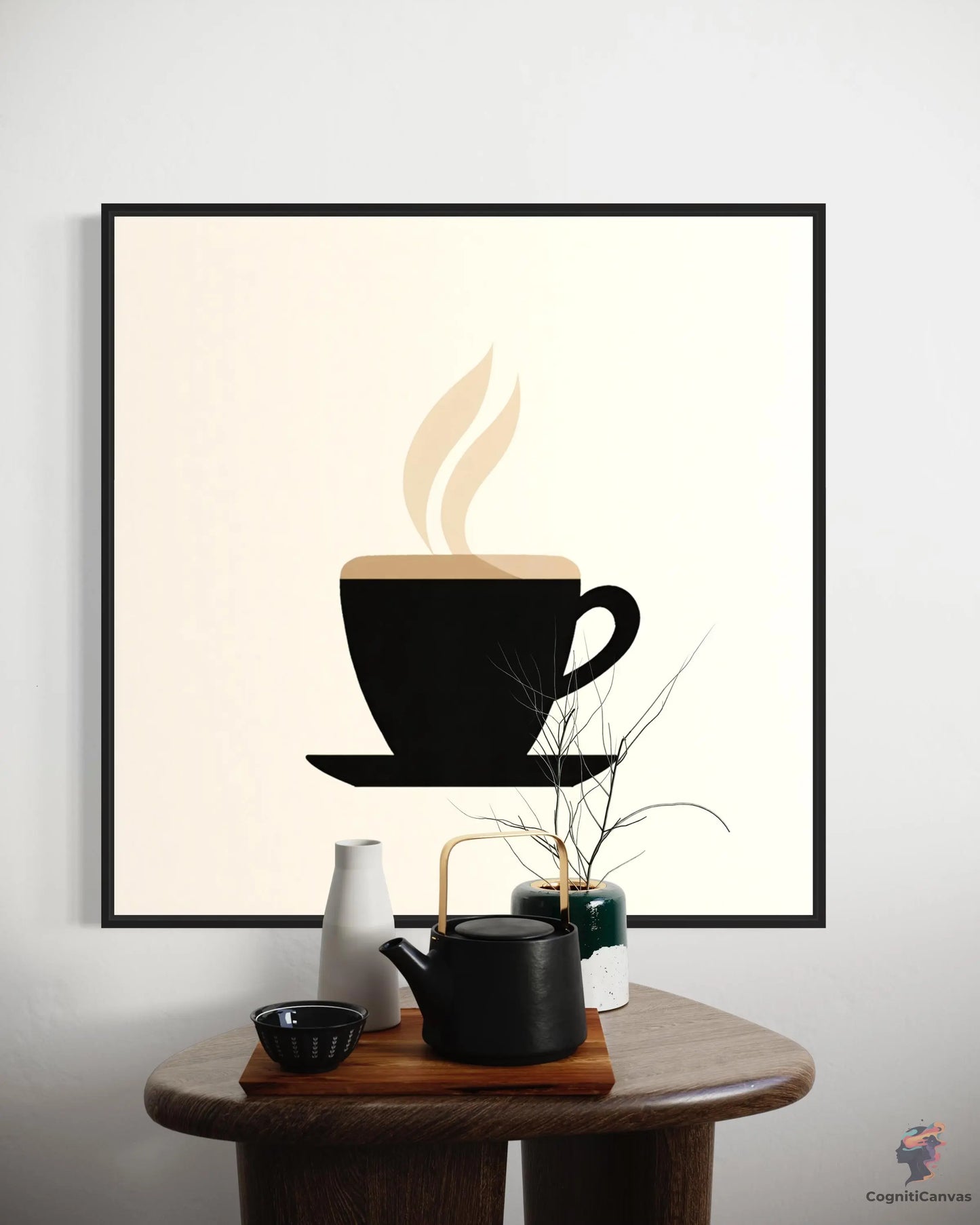 Modern AI-generated coffee cup illustration - affordable digital download