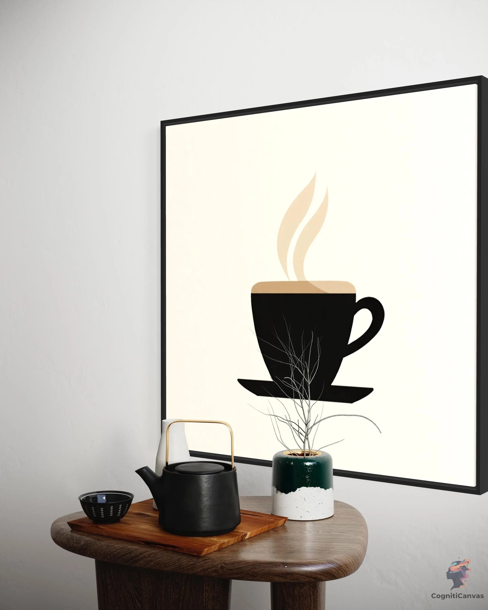 High-resolution AI art of a porcelain coffee cup - instant download