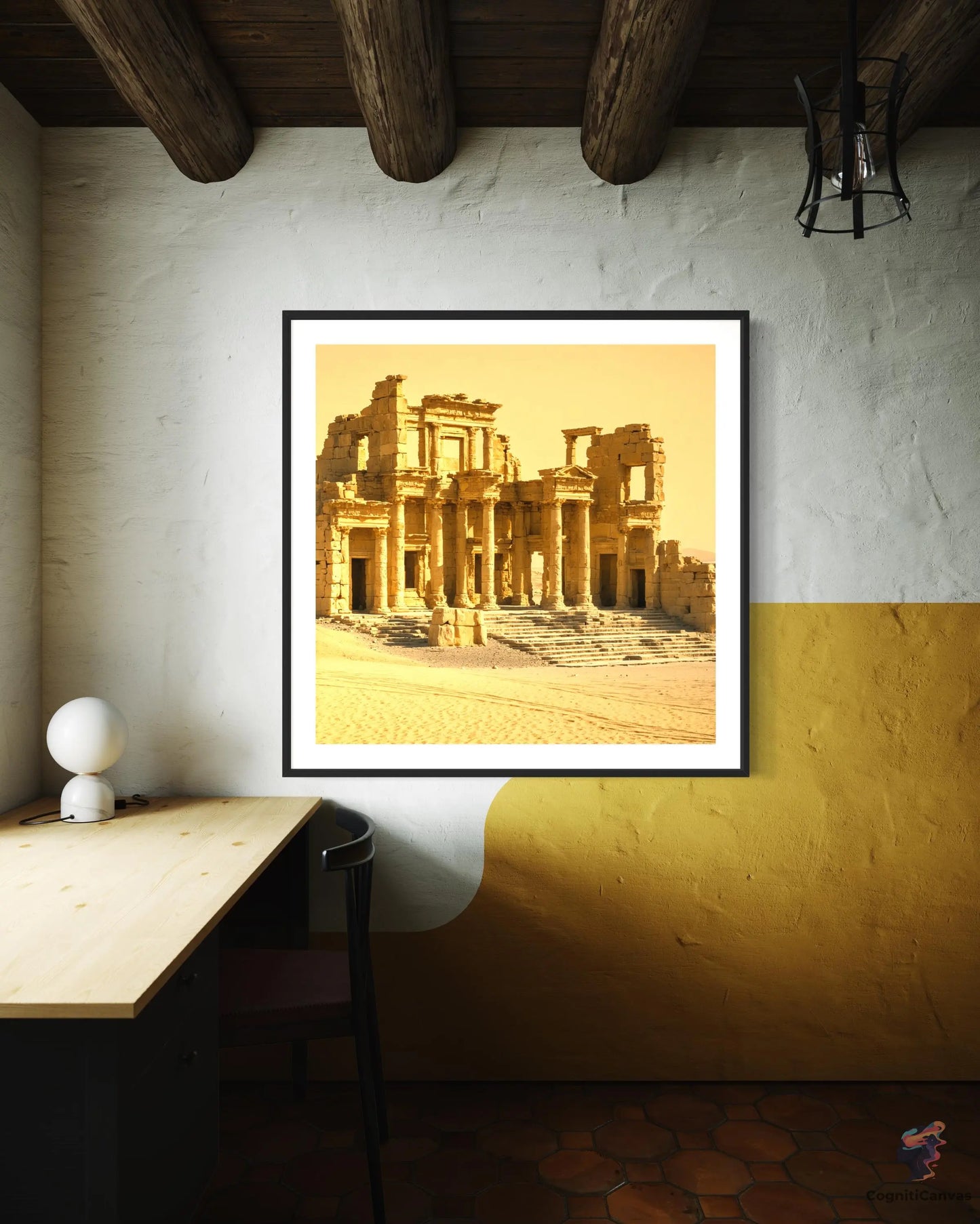 Modern AI art of ancient ruins - high-quality digital print for wall decoration