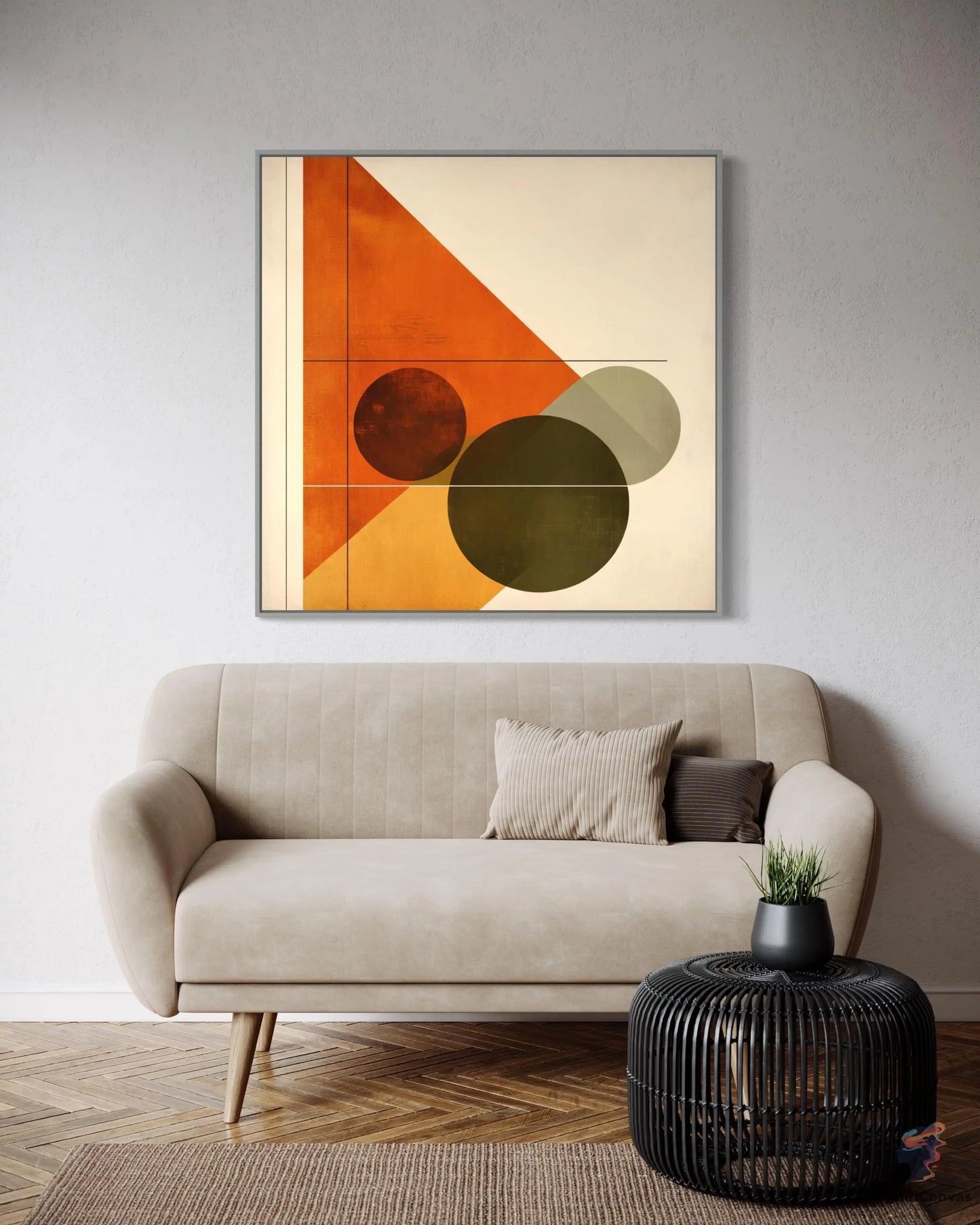 AI-Generated Modern Abstract Art - Unique Digital Artwork with Geometric Patterns - CognitiCanvas