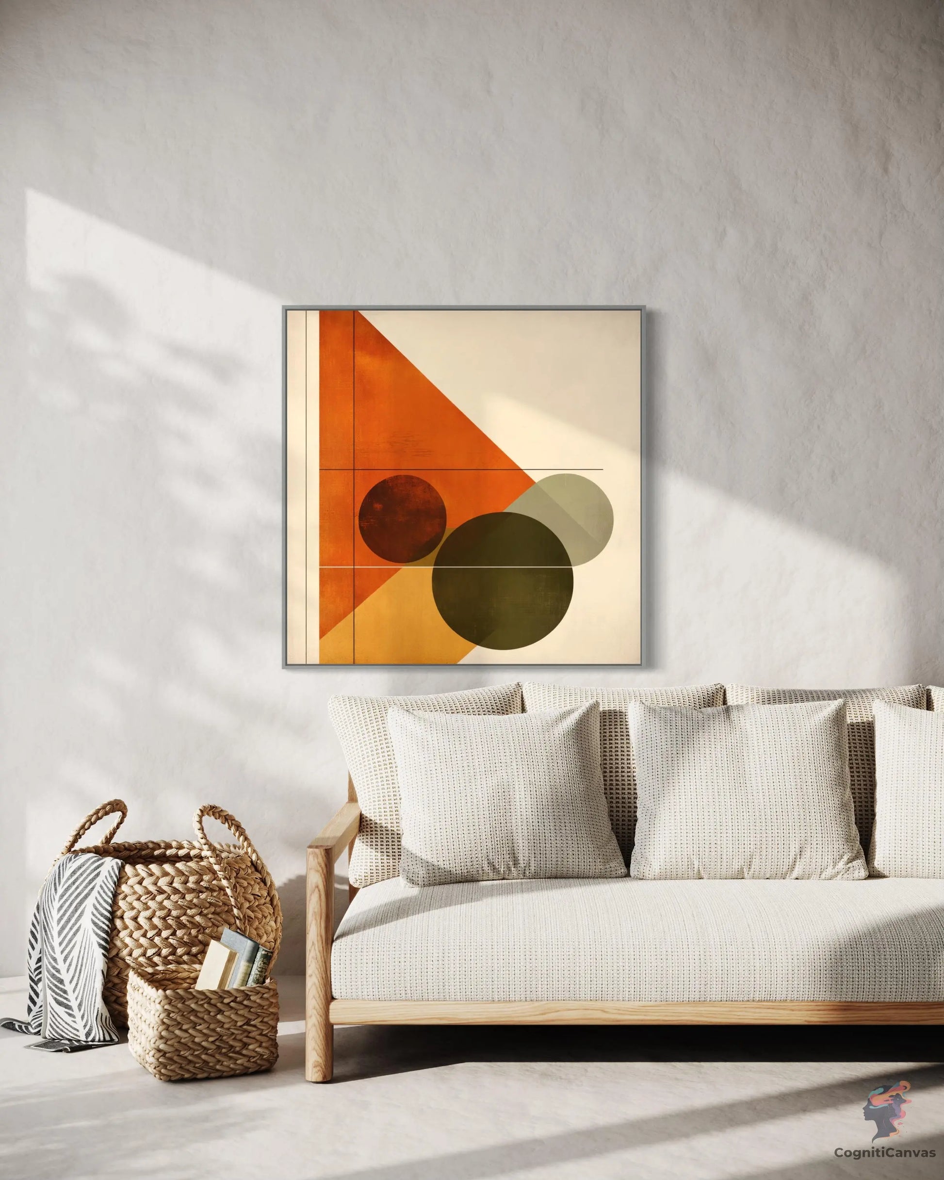 AI-Generated Modern Abstract Art - Unique Digital Artwork with Geometric Patterns - CognitiCanvas