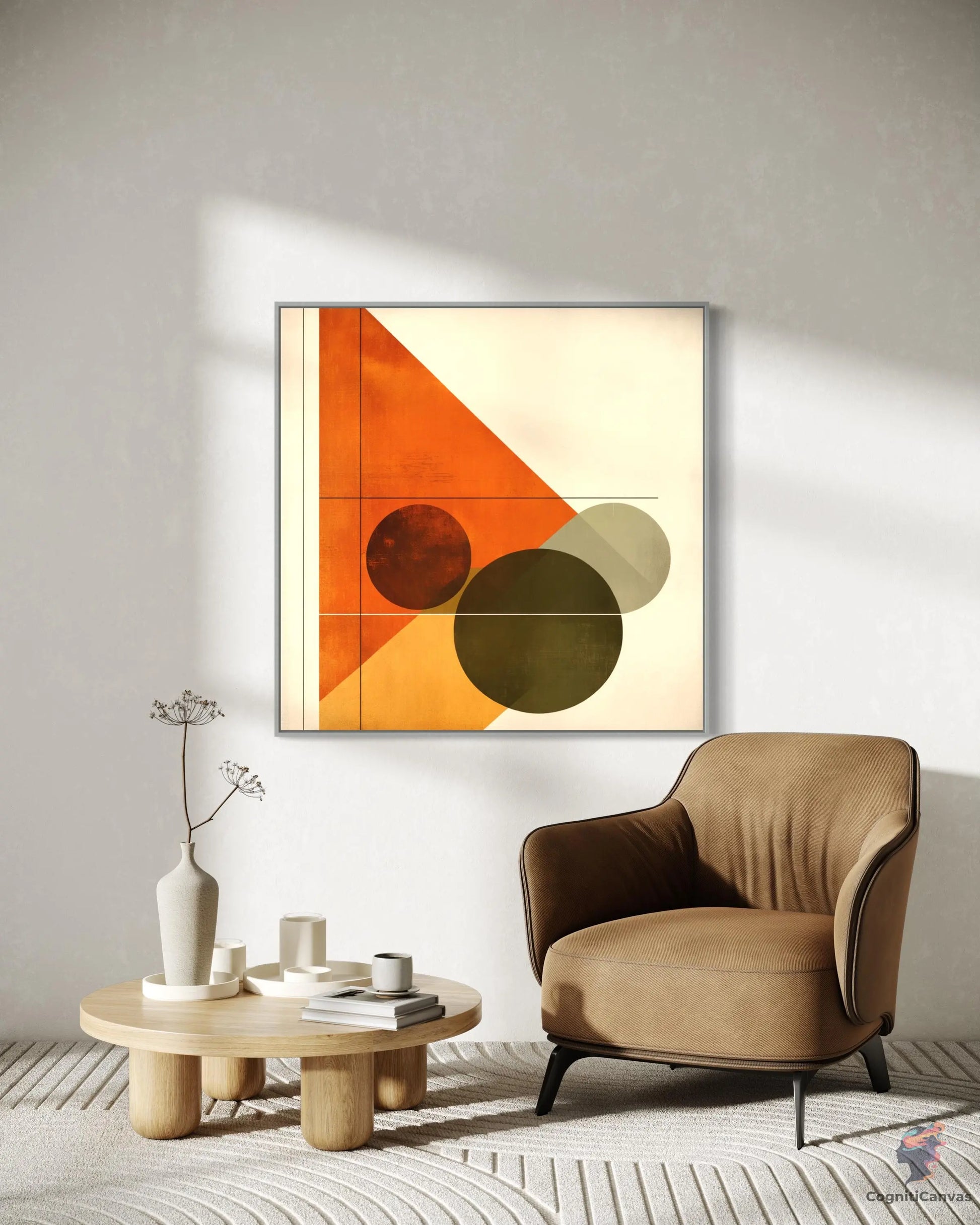 AI-Generated Modern Abstract Art - Unique Digital Artwork with Geometric Patterns - CognitiCanvas