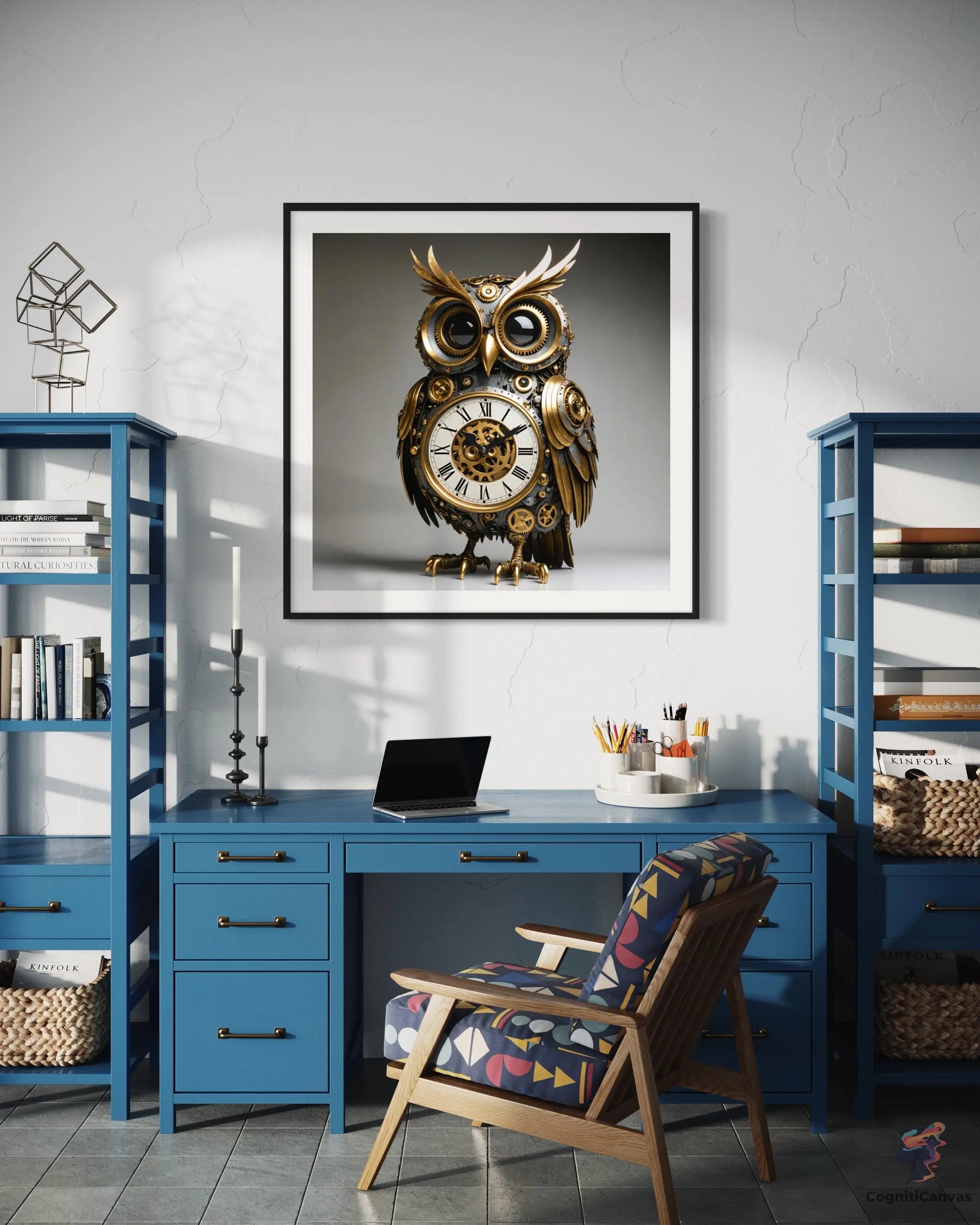 Affordable digital download - AI-generated abstract antique clock illustration