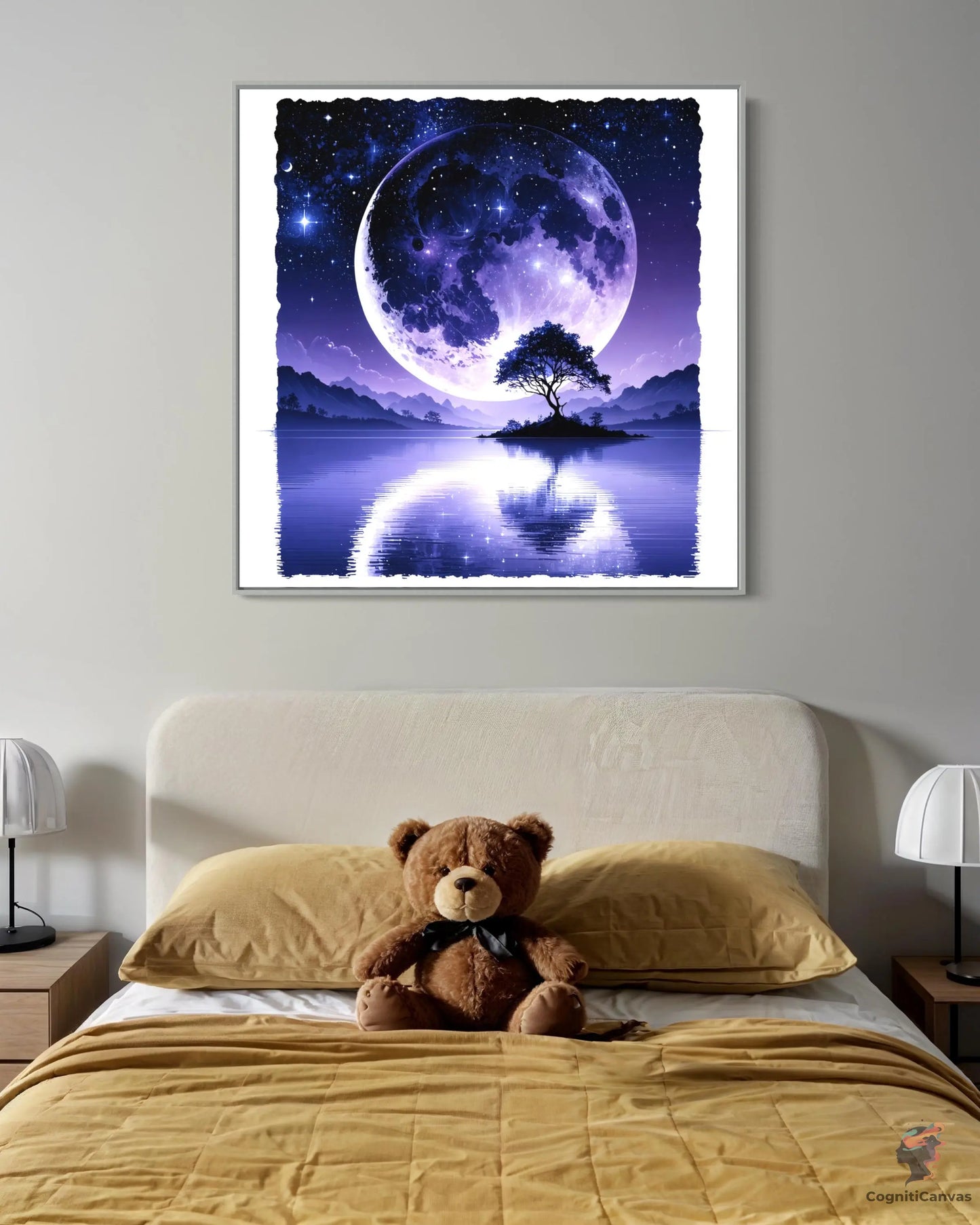 AI-Generated Night Sky Digital Wall Art - CognitiCanvas