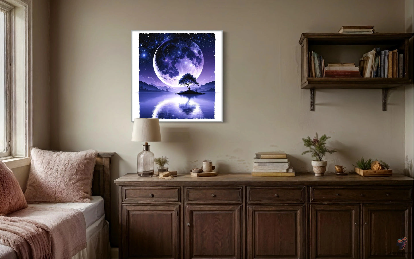 AI-Generated Night Sky Digital Wall Art - CognitiCanvas