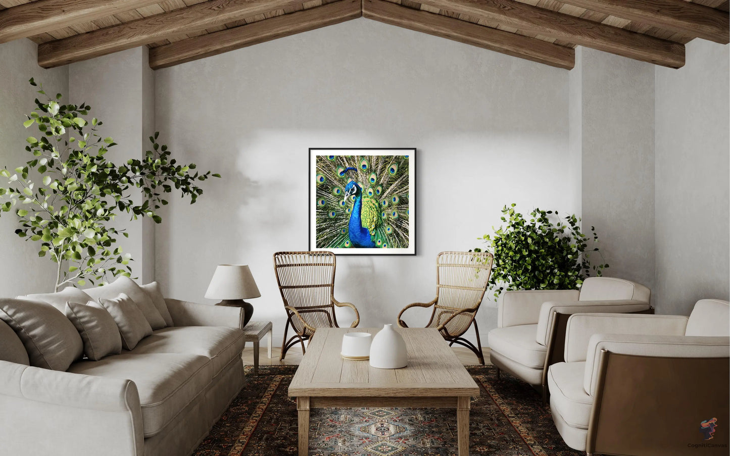 Instant download AI-generated peacock art by CognitiCanvas - perfect for gifting