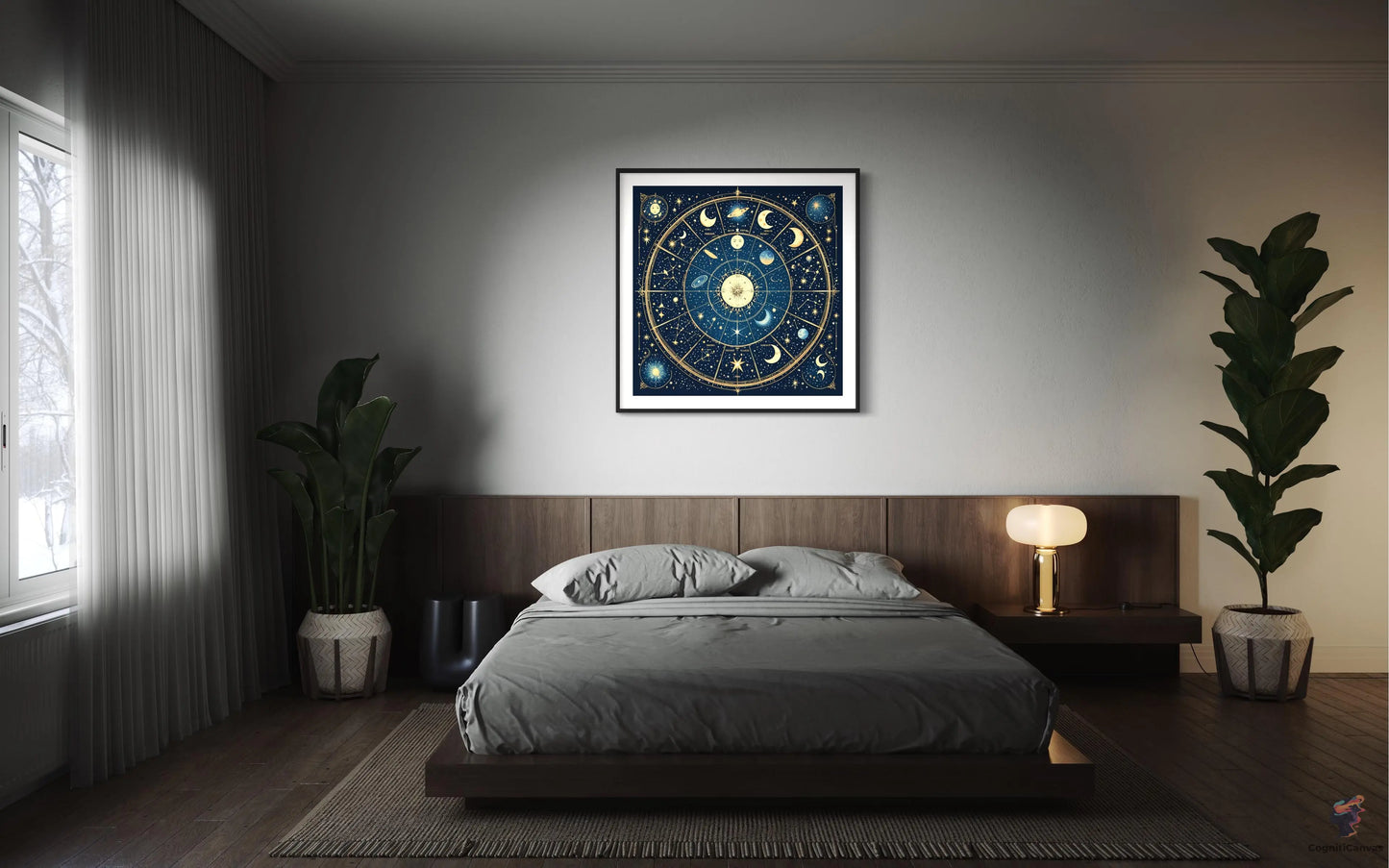 Affordable digital download – AI-generated zodiac sign illustration for home decor