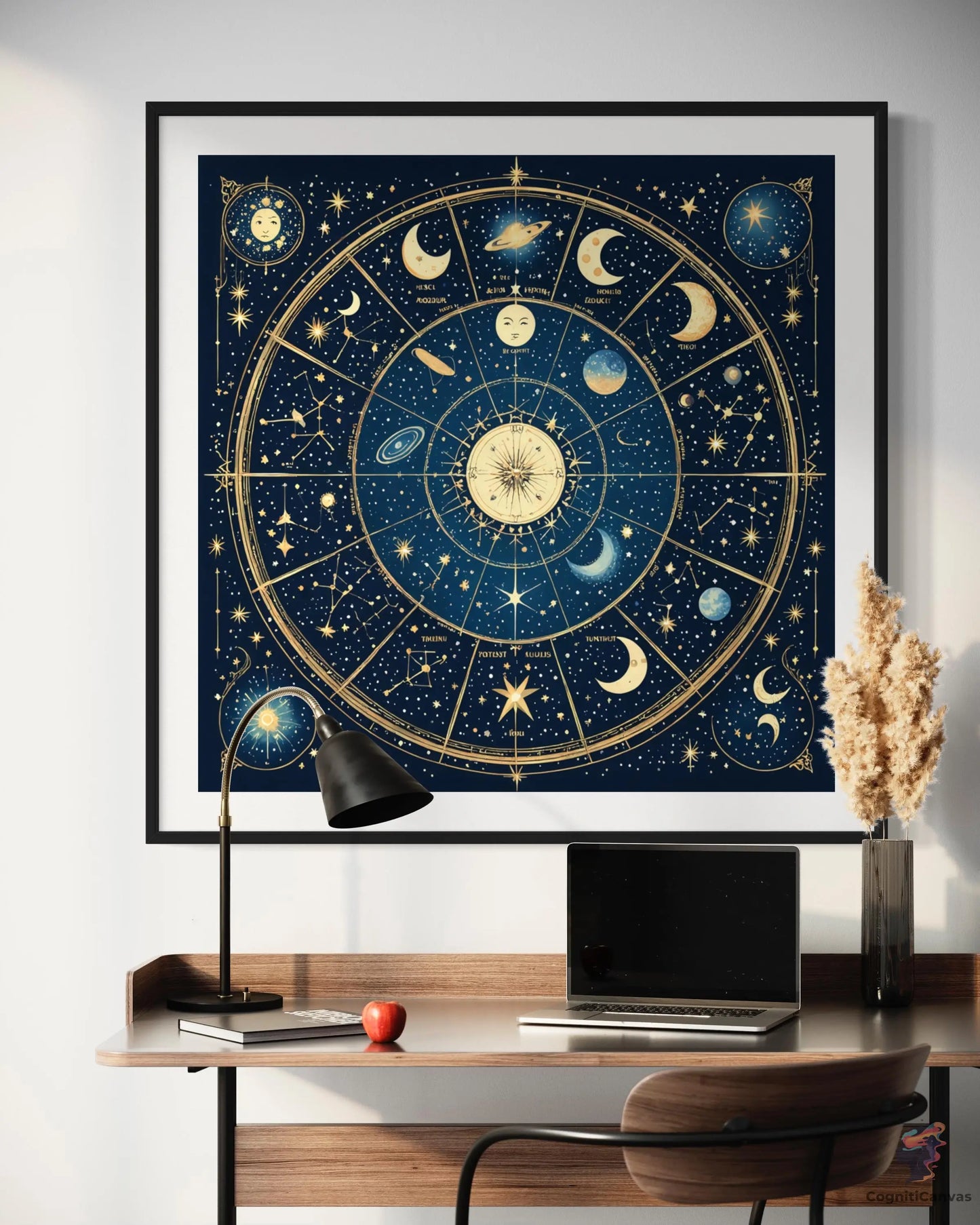 High-quality AI-generated art featuring detailed zodiac constellations