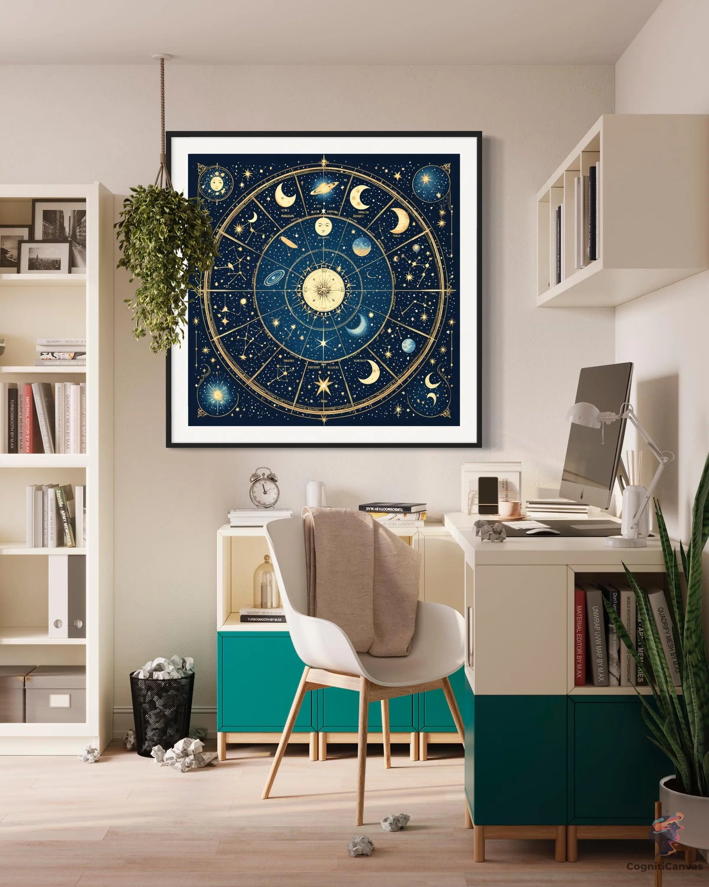 Instant download AI-generated zodiac sign art by CognitiCanvas – ideal for modern interiors