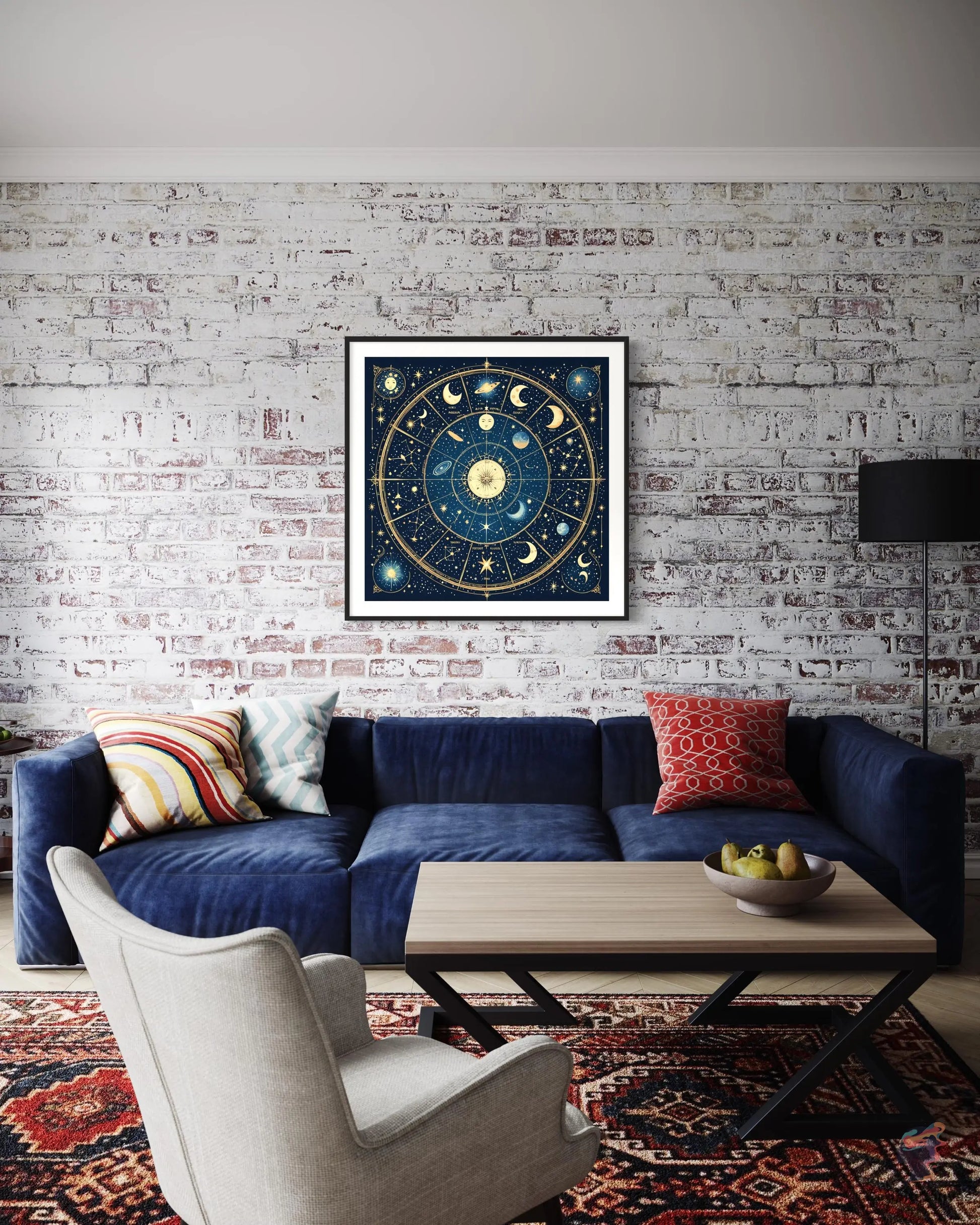 Modern AI-generated digital art of zodiac constellations – astronomy wall decor