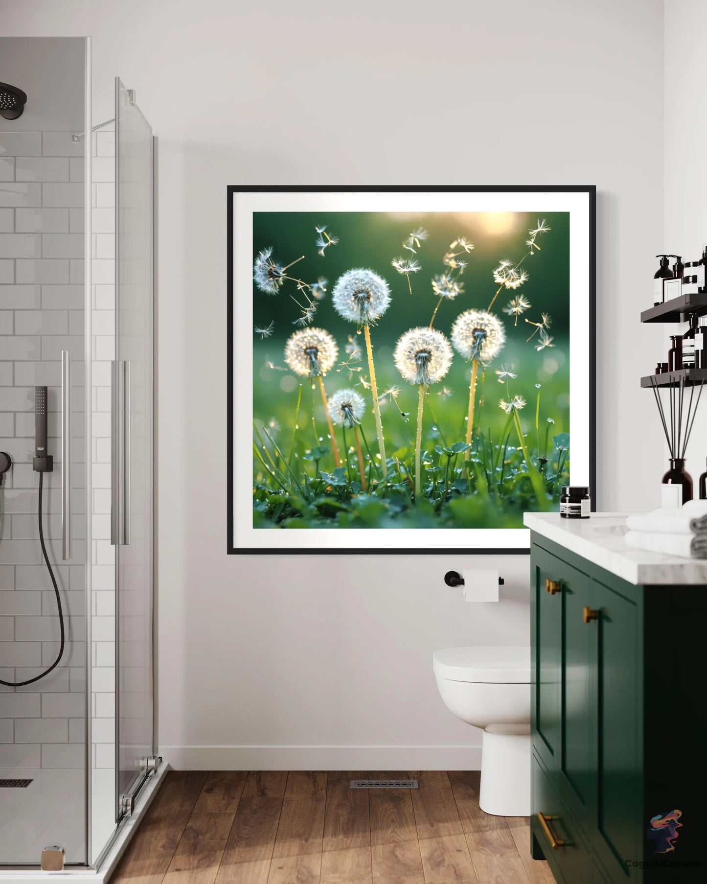 Affordable digital download – AI-generated dandelion illustration for living room or bedroom