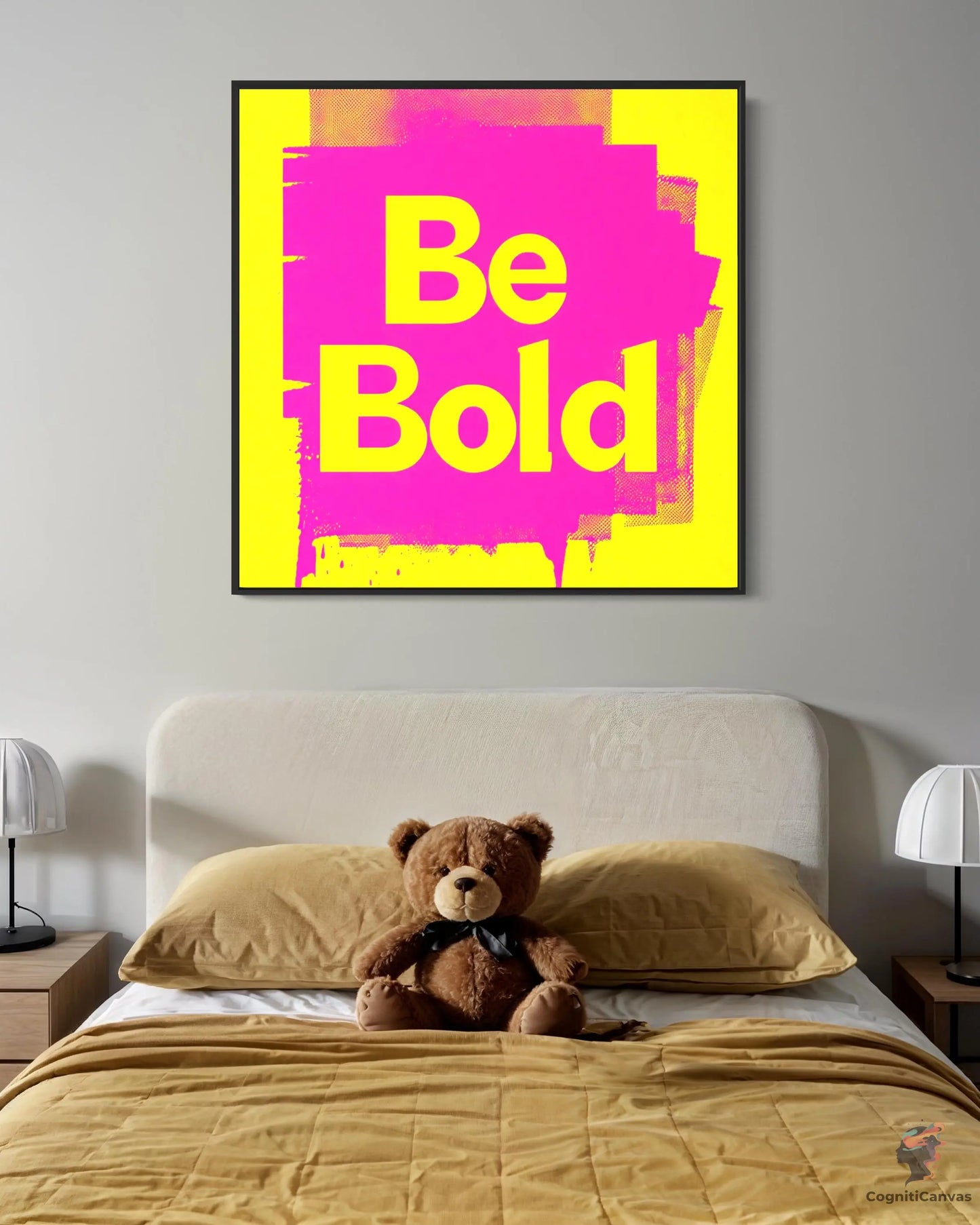 Printable Be Bold pop art typography artwork – perfect for adding energy to home or office decor