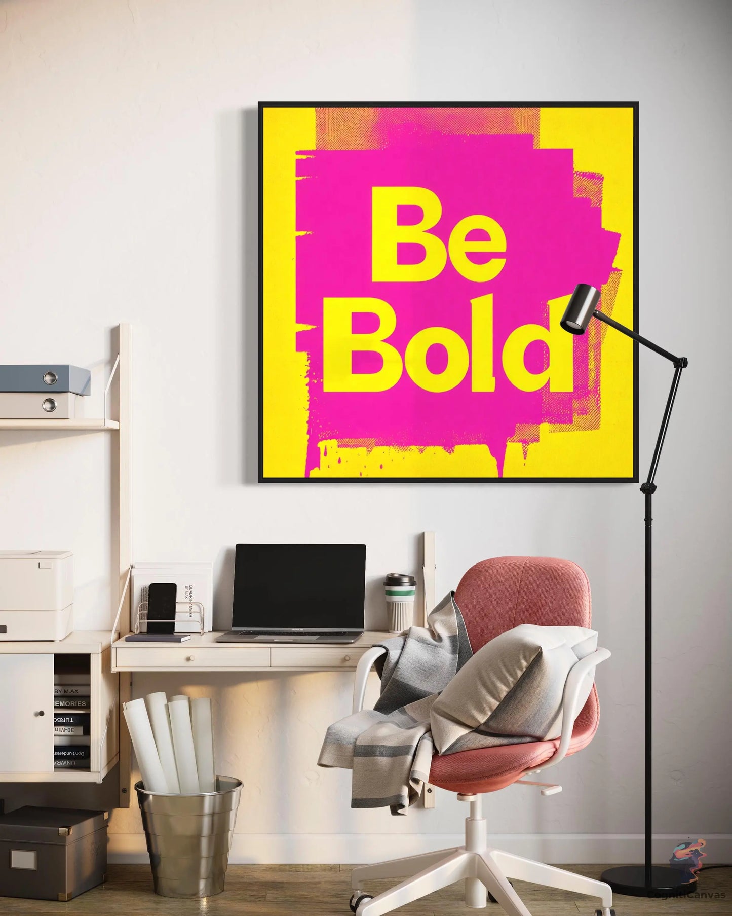 Instant download Be Bold pop art typography by CognitiCanvas – perfect for living rooms and offices