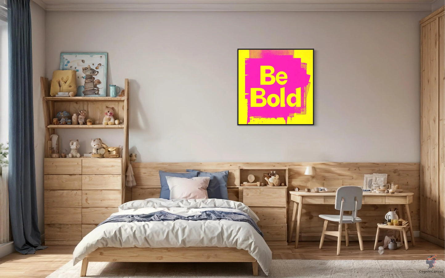 Modern Be Bold pop art digital artwork featuring bold text in vibrant color scheme