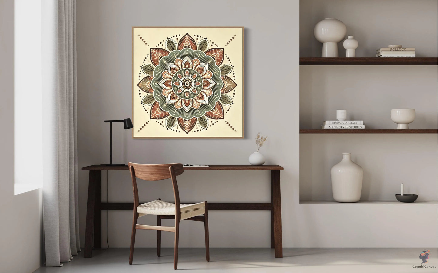 Affordable digital download - bohemian mandala illustration for living room decor