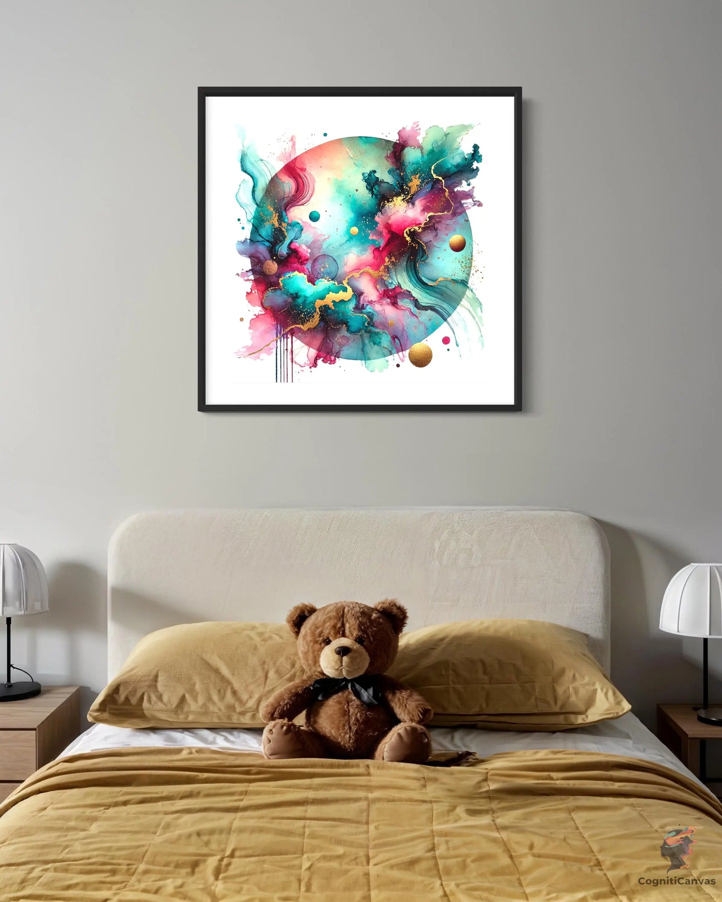 Celestial Abstract Watercolor Art Print - Vibrant Digital Download CognitiCanvas