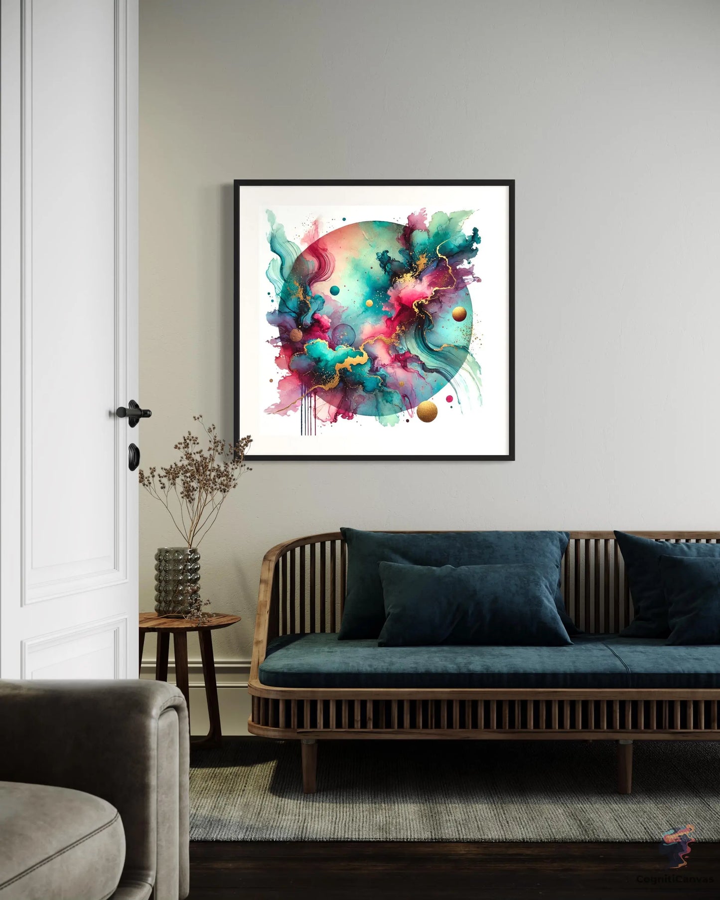 Celestial Abstract Watercolor Art Print - Vibrant Digital Download CognitiCanvas