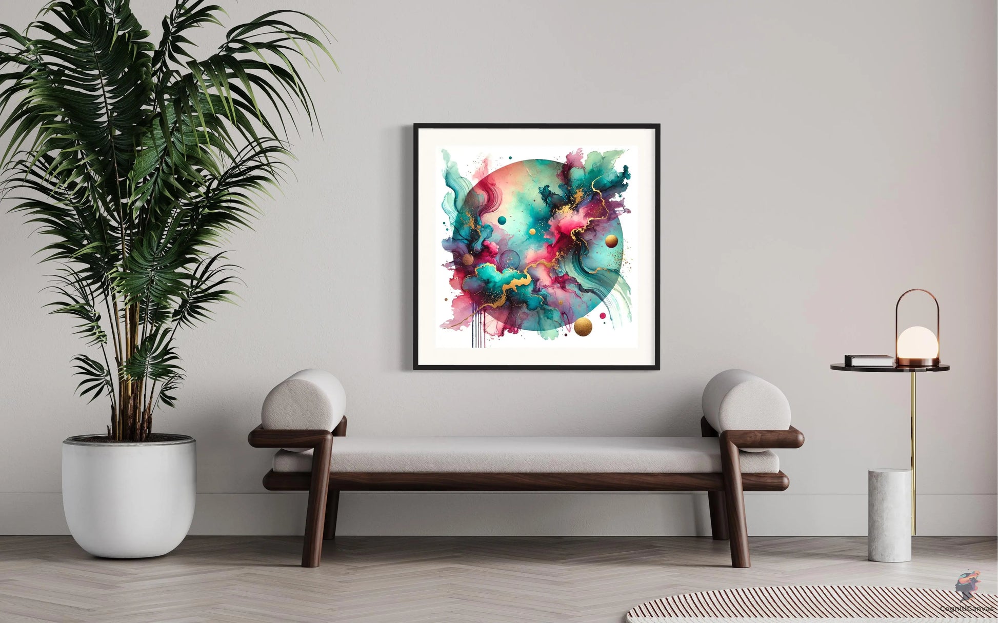 Celestial Abstract Watercolor Art Print - Vibrant Digital Download CognitiCanvas