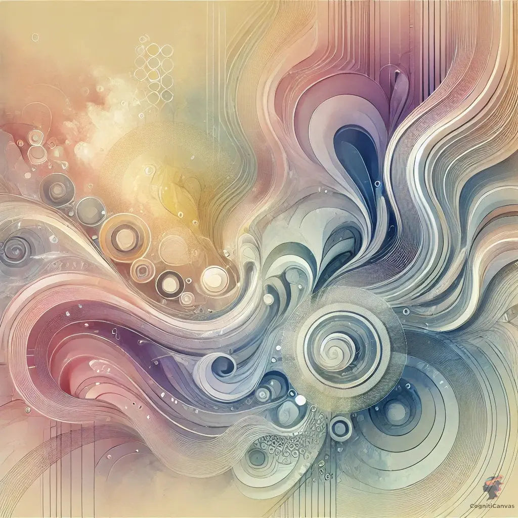 Celestial Harmony: Abstract Pastel Art Print - Digital Download CognitiCanvas