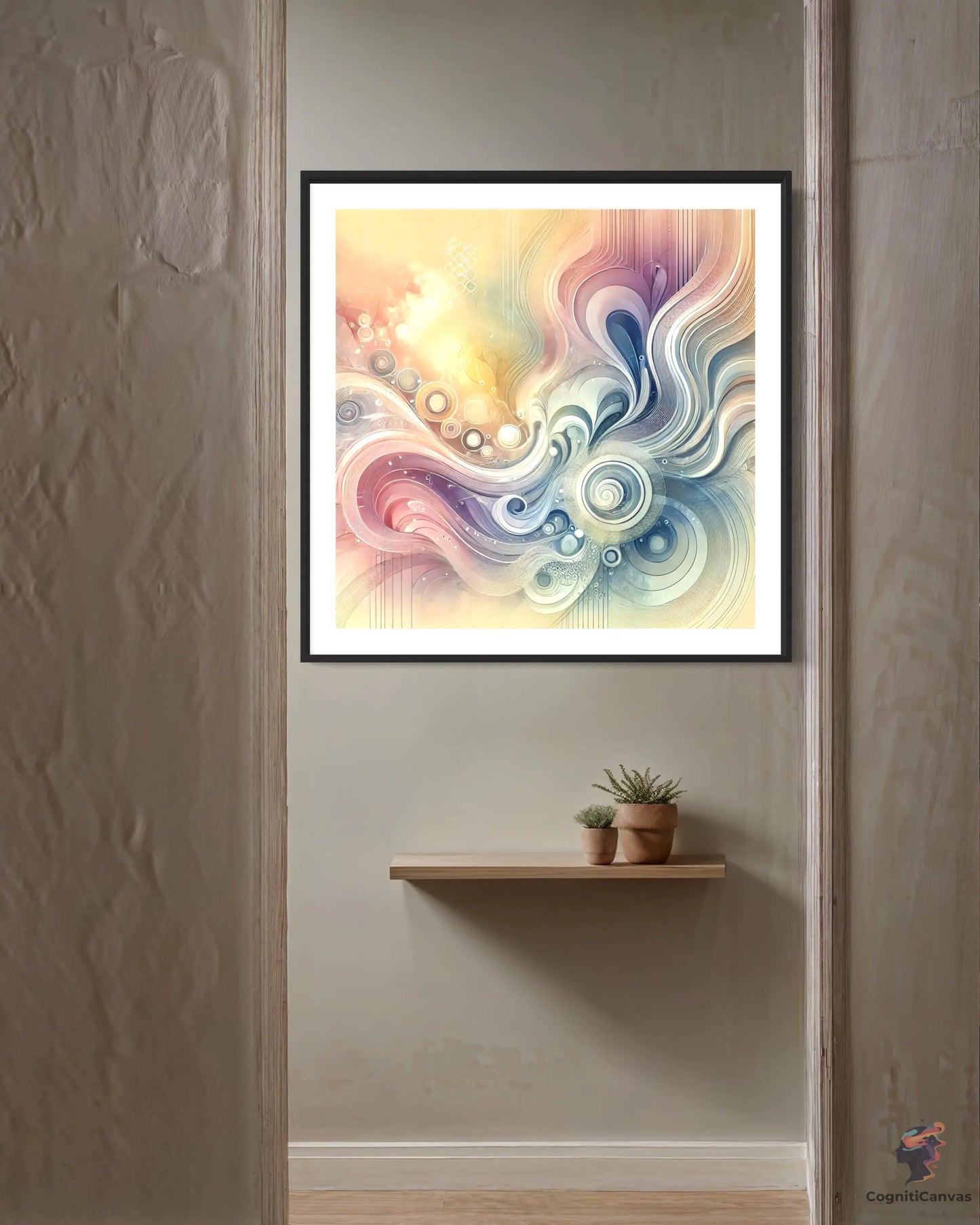 Celestial Harmony: Abstract Pastel Art Print - Digital Download CognitiCanvas