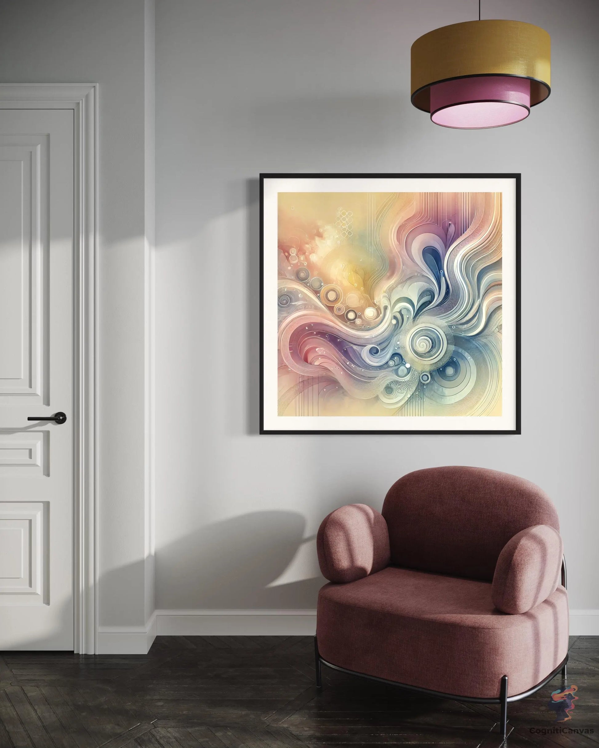 Celestial Harmony: Abstract Pastel Art Print - Digital Download CognitiCanvas