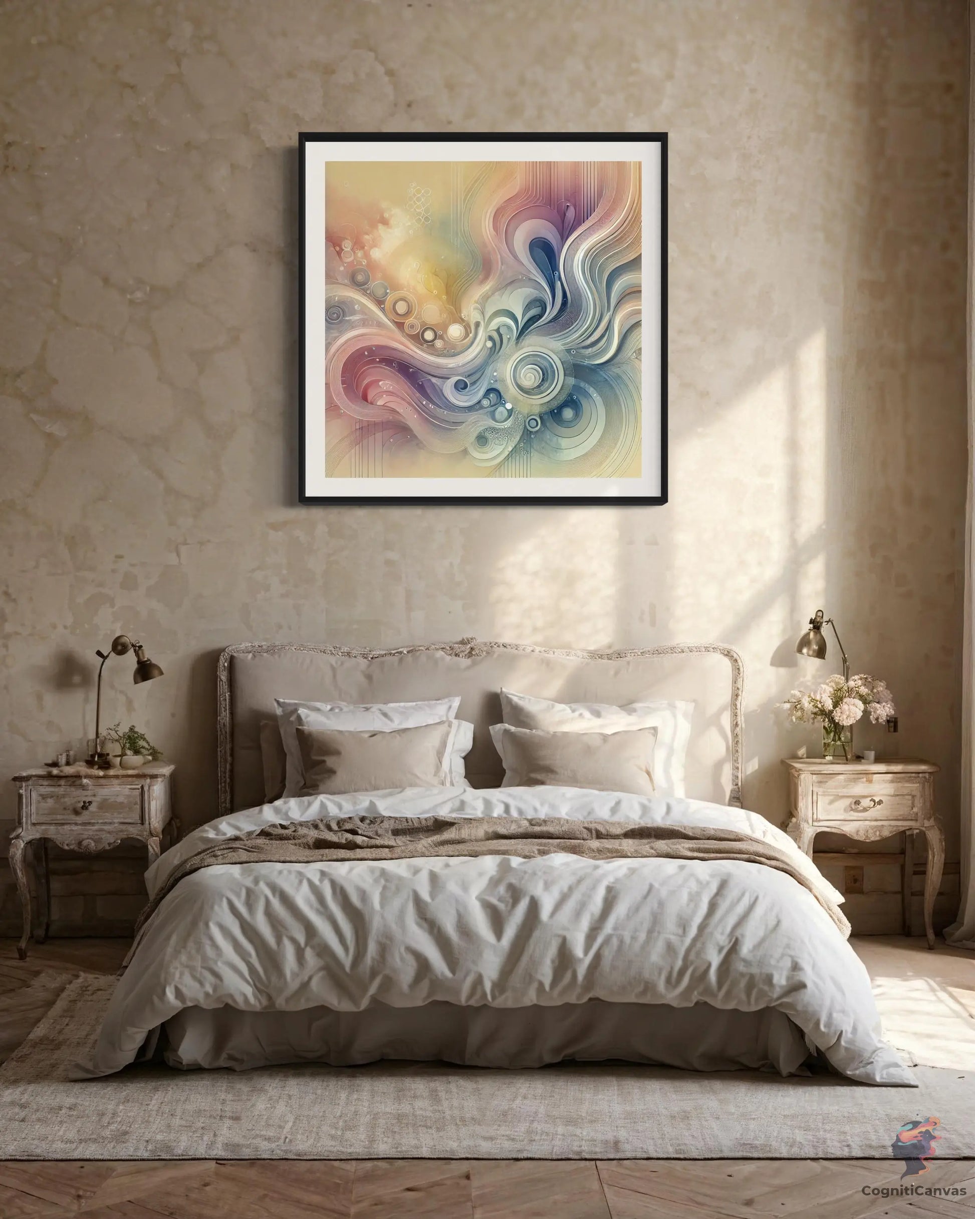 Celestial Harmony: Abstract Pastel Art Print - Digital Download CognitiCanvas