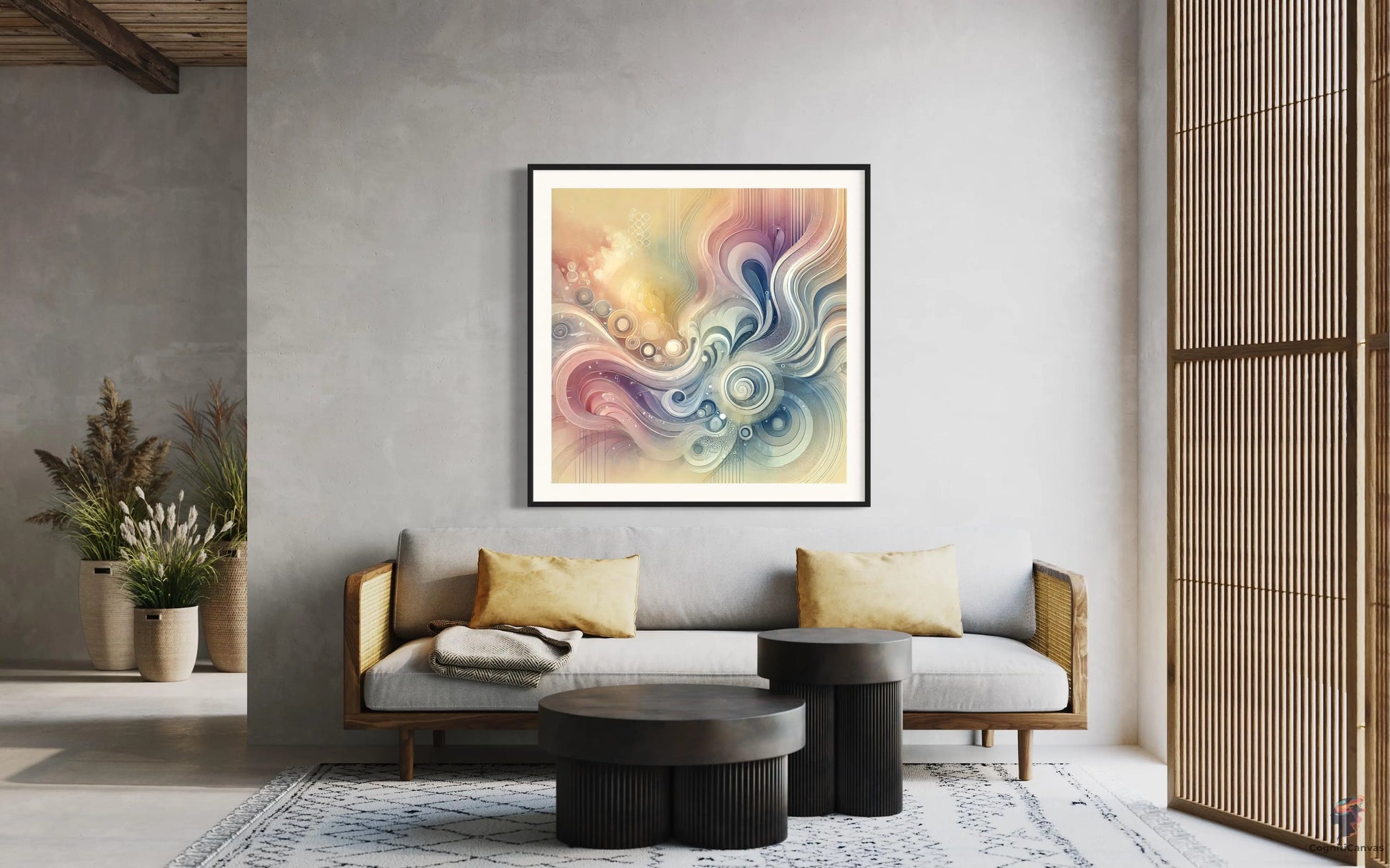 Celestial Harmony: Abstract Pastel Art Print - Digital Download CognitiCanvas