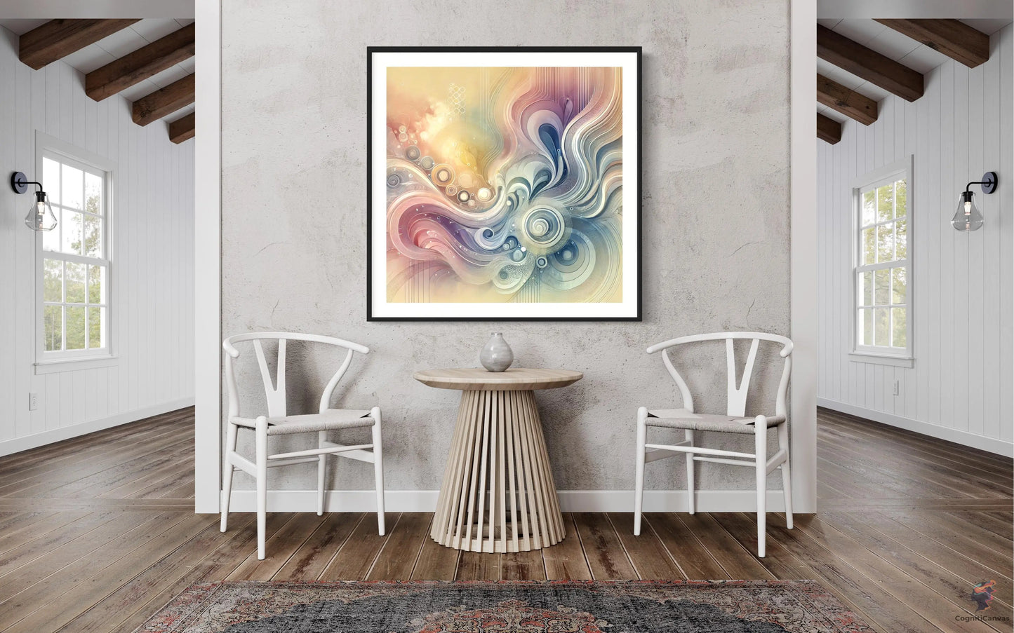 Celestial Harmony: Abstract Pastel Art Print - Digital Download CognitiCanvas