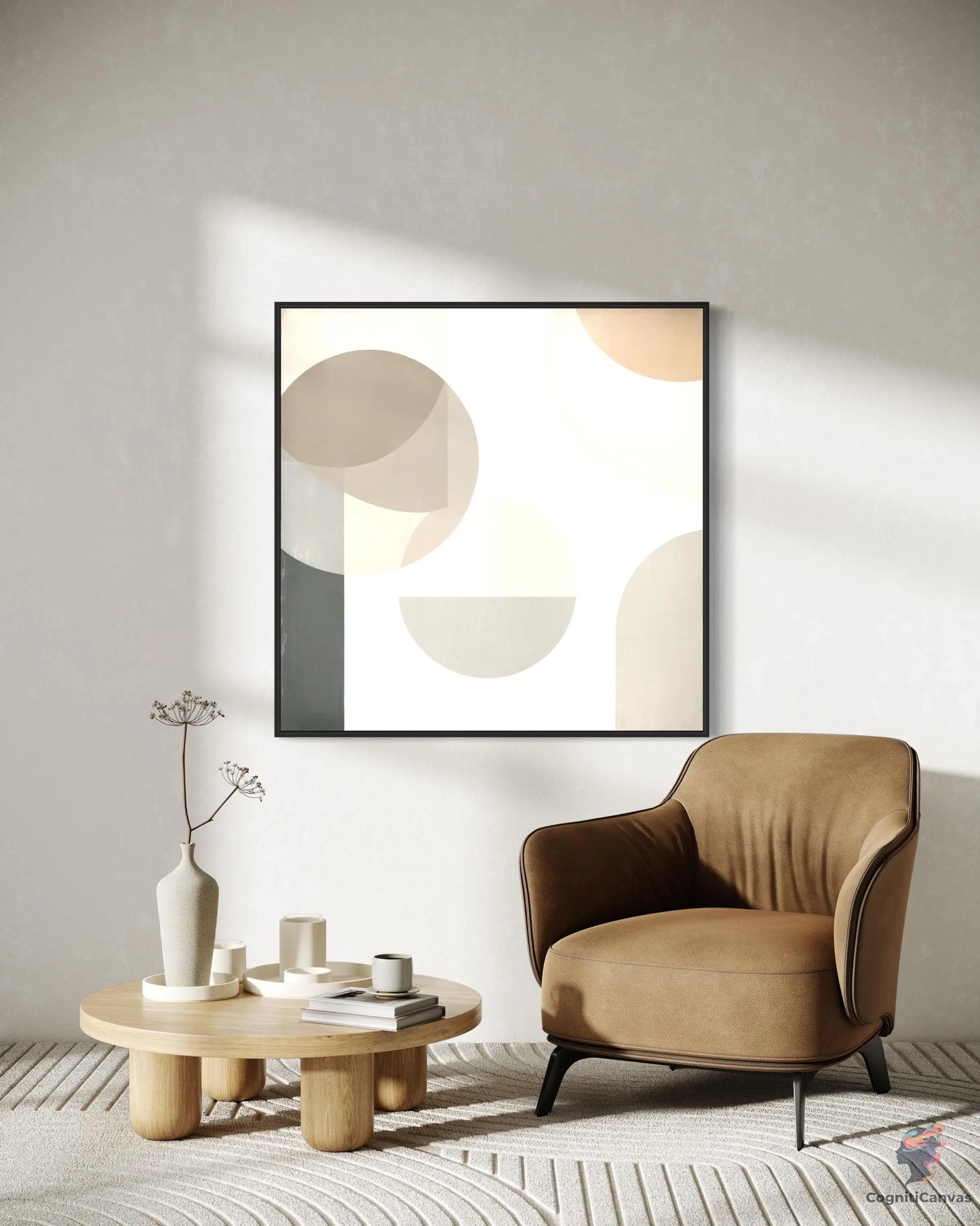 Chic Minimalist Abstract Art - Geometric Shapes in Mute | Minimalist Abstract Art CognitiCanvas