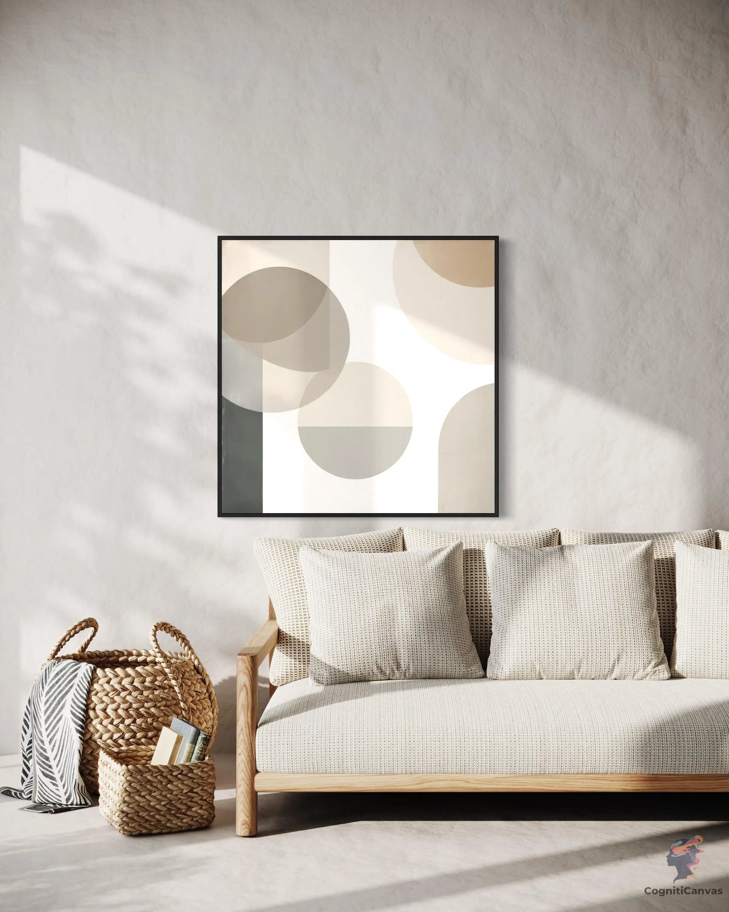 Chic Minimalist Abstract Art - Geometric Shapes in Mute | Minimalist Abstract Art CognitiCanvas