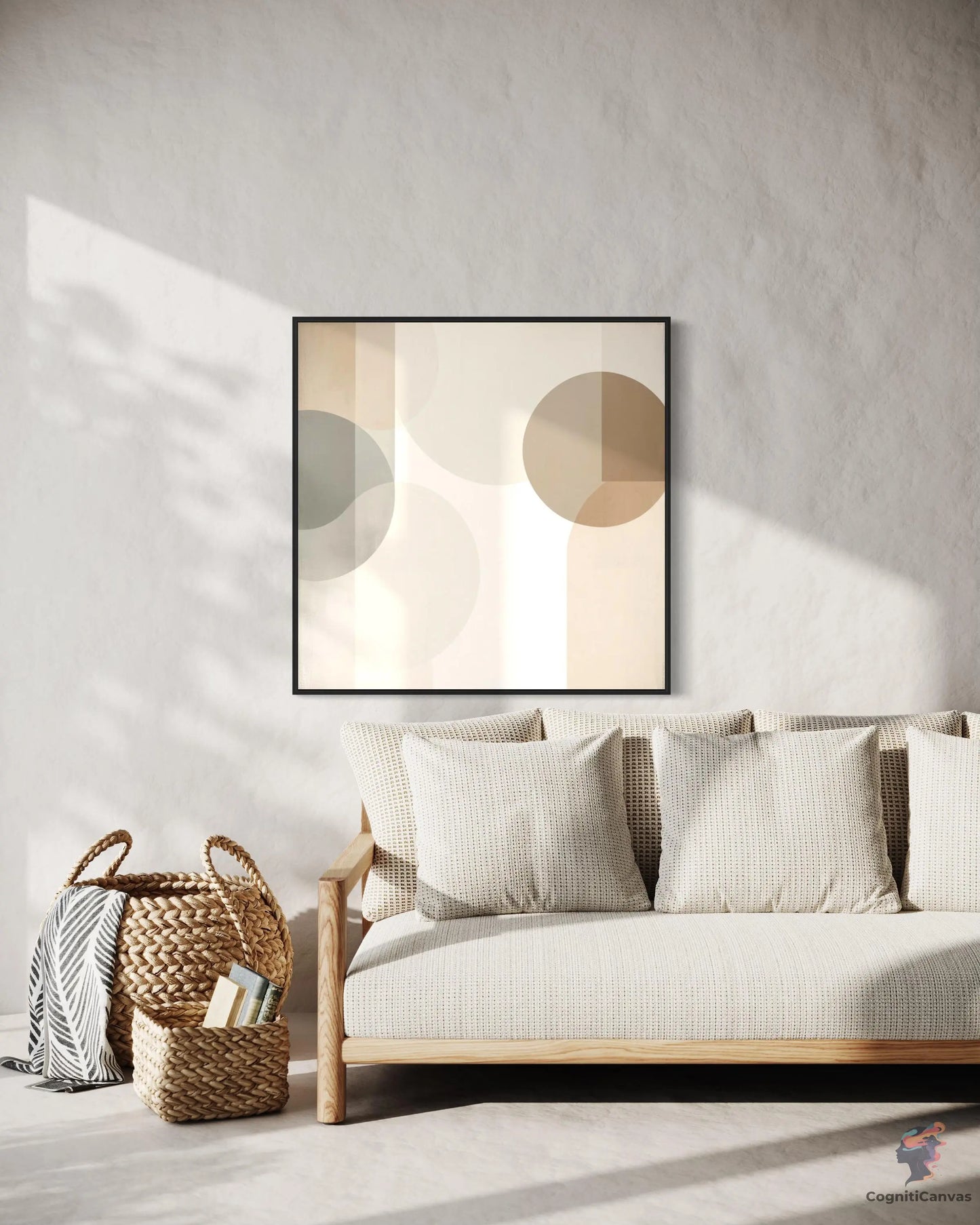 Chic Minimalist Abstract Art Print - Muted Tones Geometric | Minimalist Abstract Art CognitiCanvas