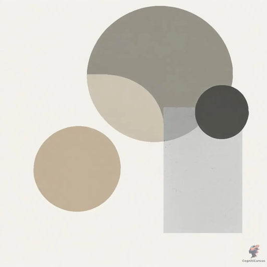 Chic Minimalist Abstract Art Print: Beige-Cream-Gray Geometry | Minimalist Abstract Art CognitiCanvas