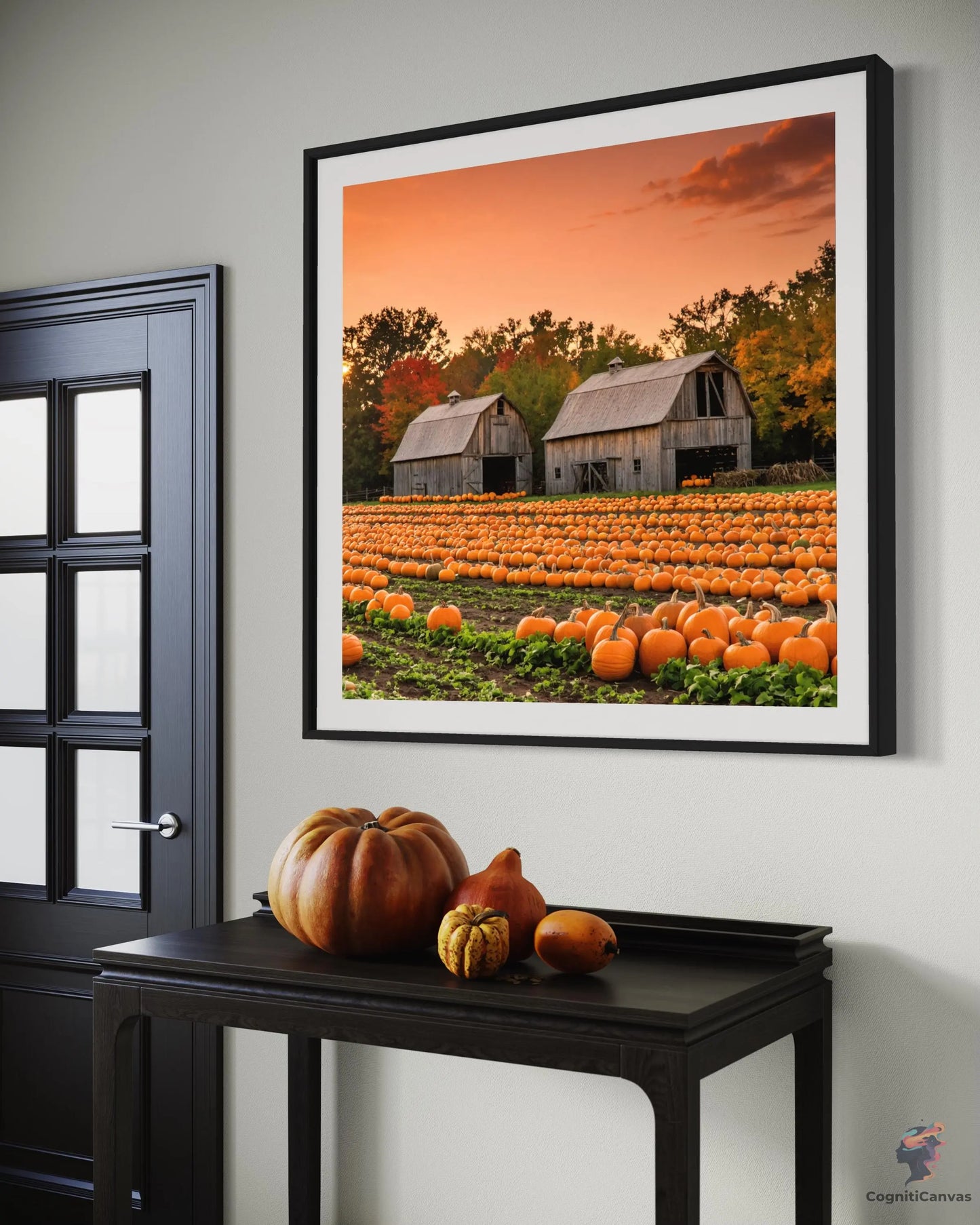 Printable DALL-E generated pumpkin artwork – perfect for fall home decor