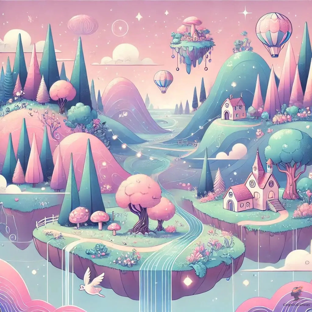 Dreamy Fantasy Landscape Art Print - Enchanted Digital Download CognitiCanvas