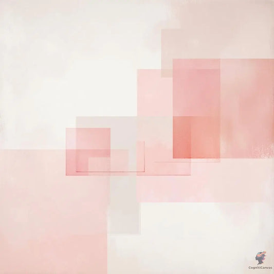 Dreamy Soft Pastel Pink Cream Abstract Watercolor Art | Modern Digital Wall Art CognitiCanvas