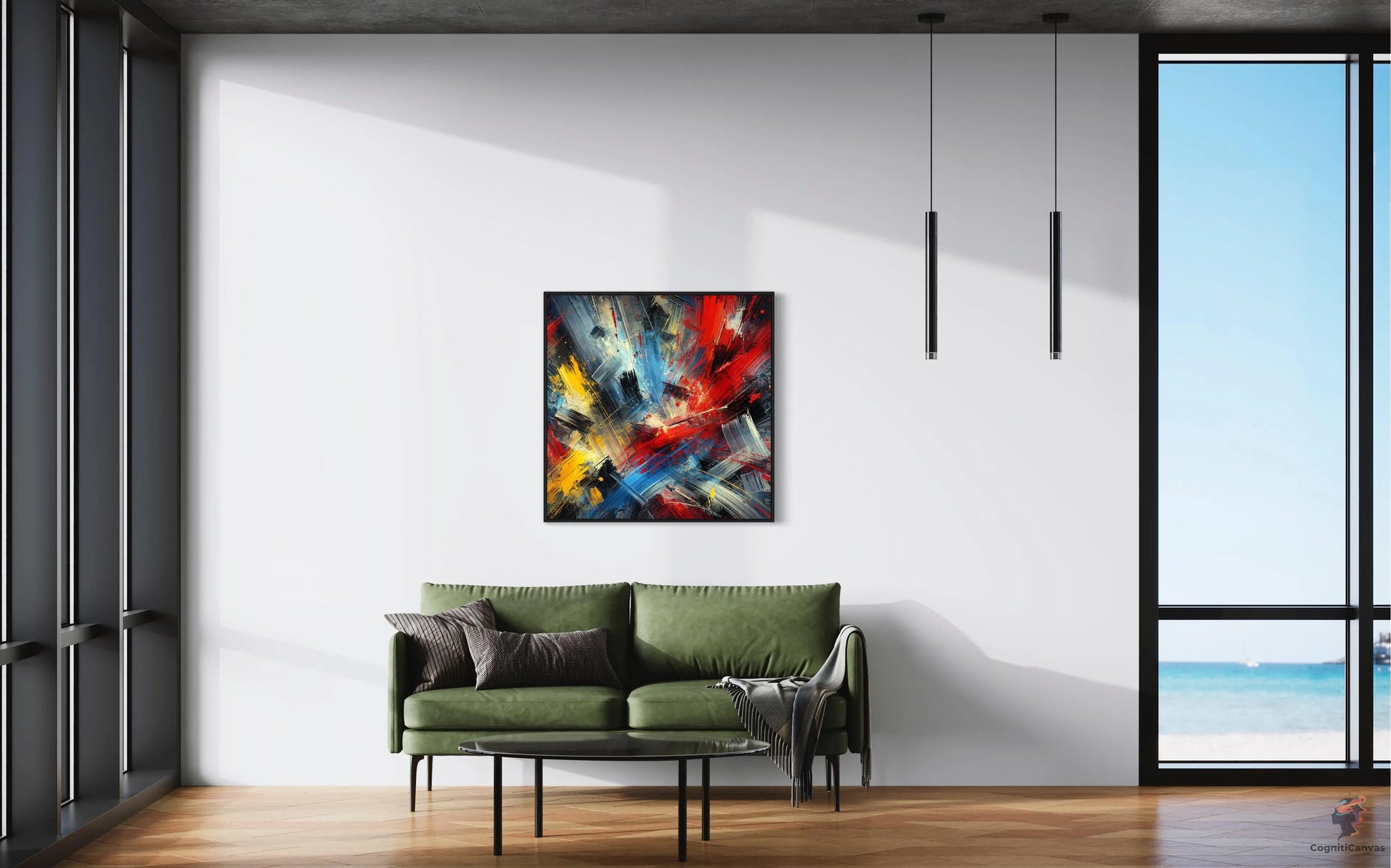 Dynamic Abstract Expressionism Art Print - Bold Colorful Digital Download CognitiCanvas