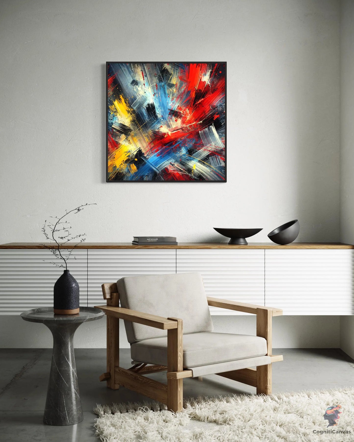 Dynamic Abstract Expressionism Art Print - Bold Colorful Digital Download CognitiCanvas