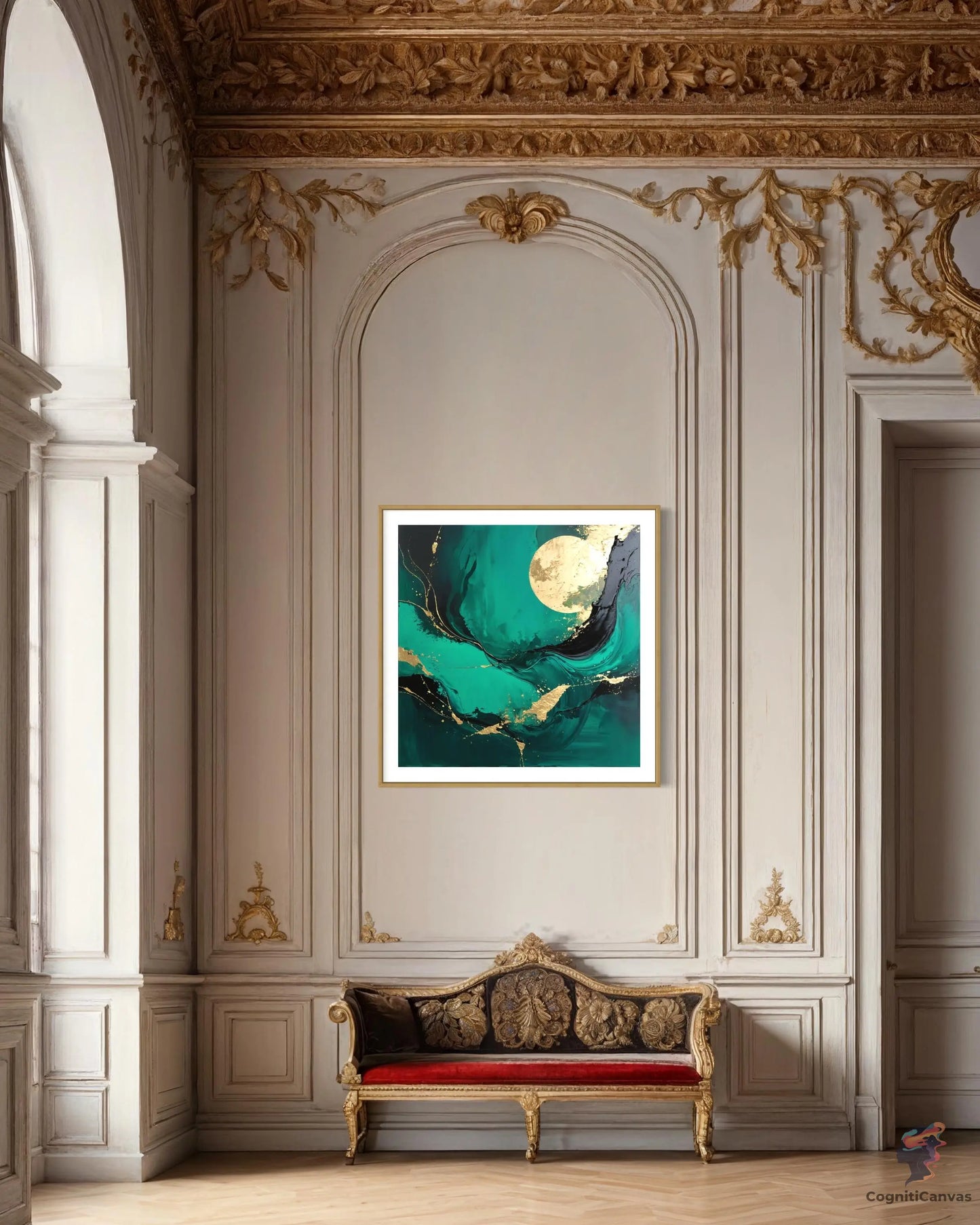 Emerald Elegance | Modern Digital Wall Art CognitiCanvas