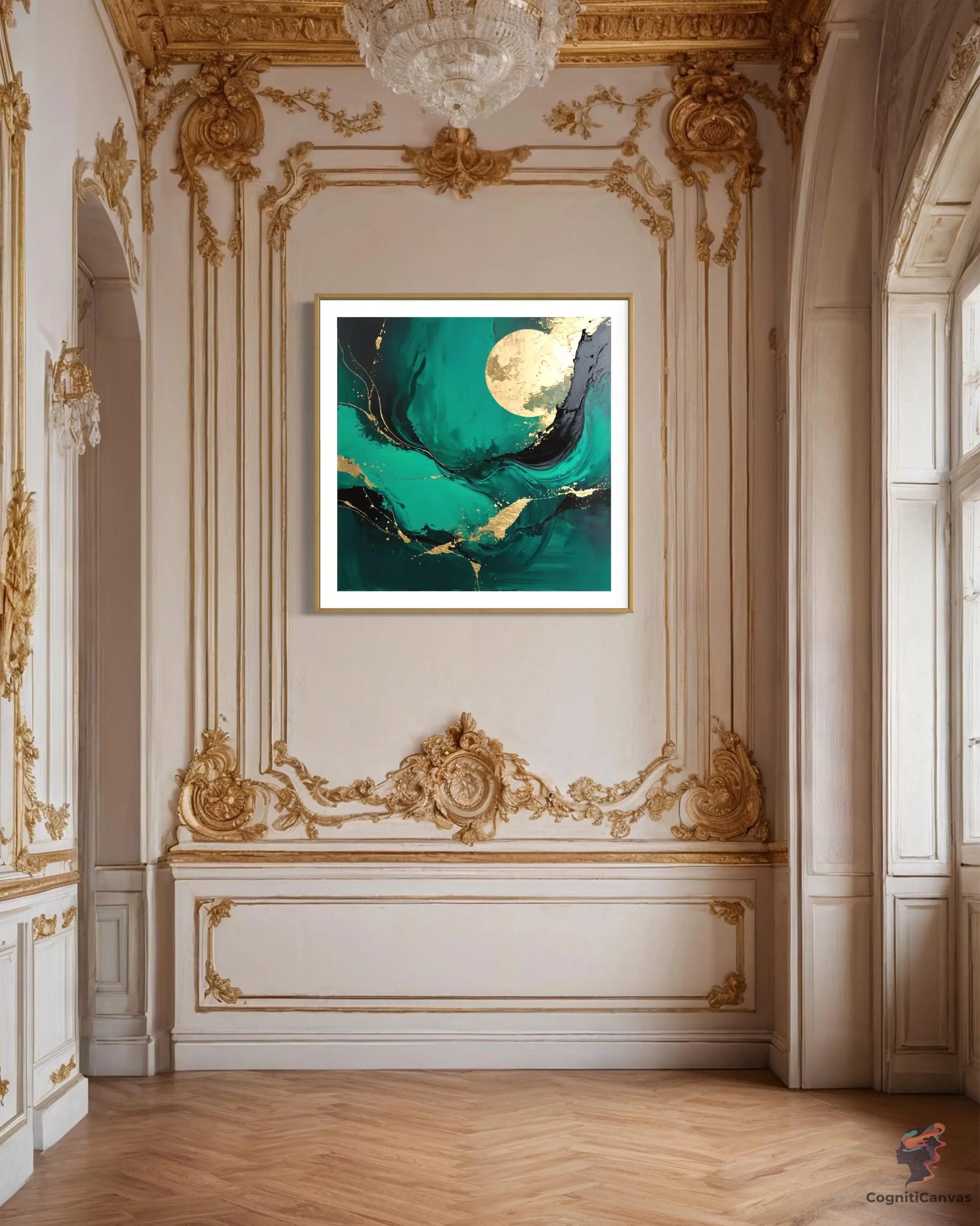 Emerald Elegance | Modern Digital Wall Art CognitiCanvas