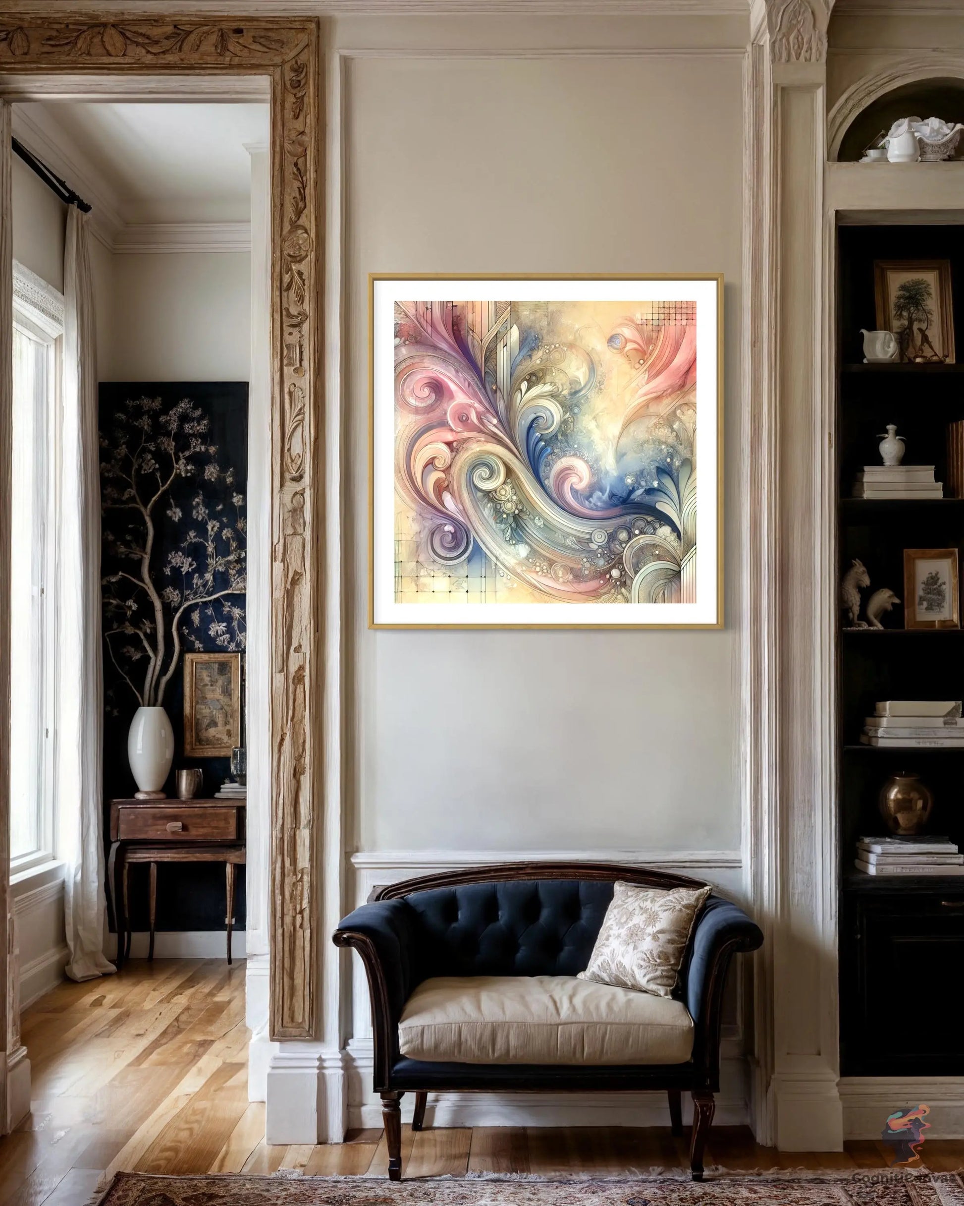 Enchanting Swirls: Abstract Pastel Art Print - Digital Download CognitiCanvas