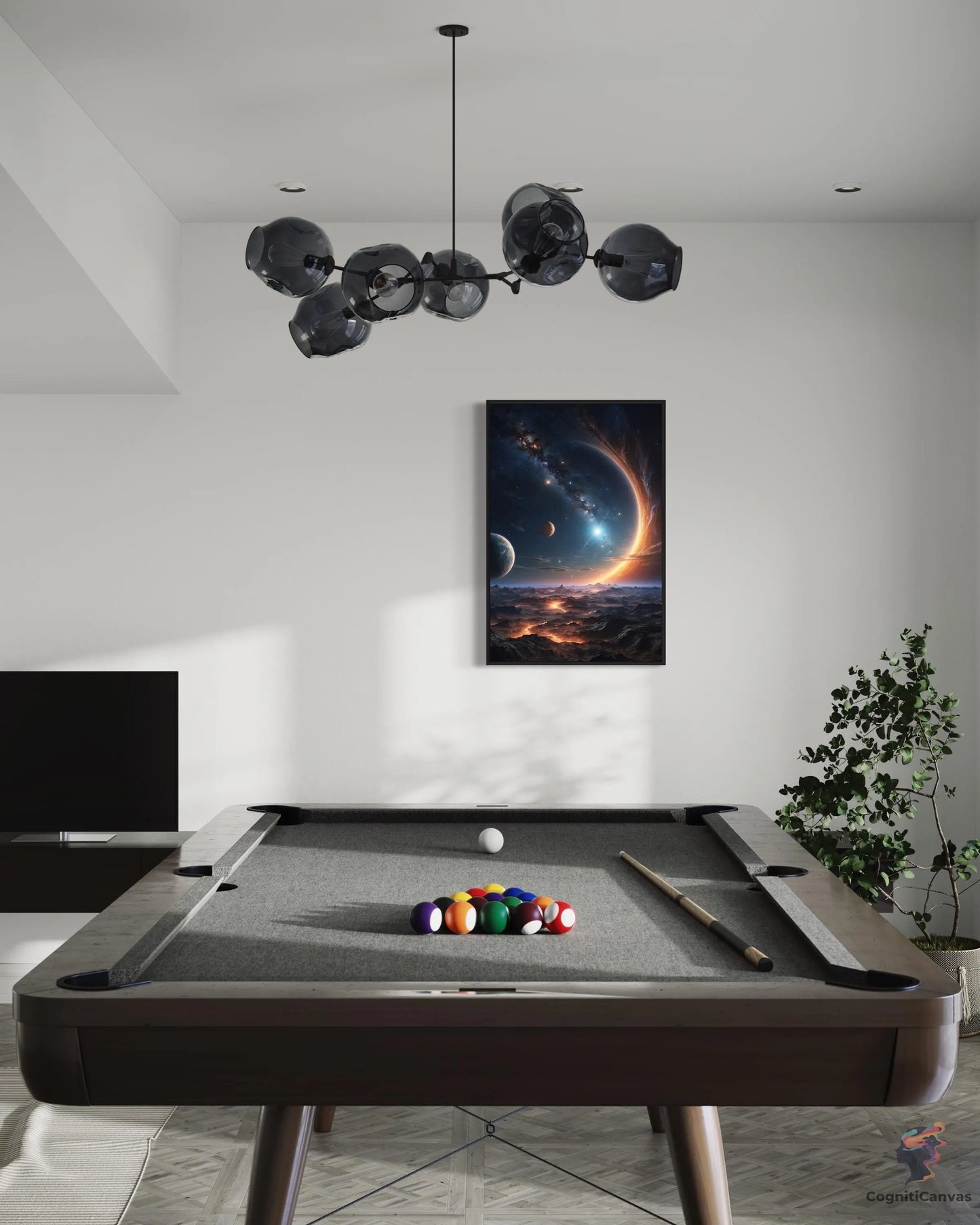 Epic Cosmic Landscape - Digital Download | Stunning Sci-Fi Wall Art with Planets and Galaxies CognitiCanvas