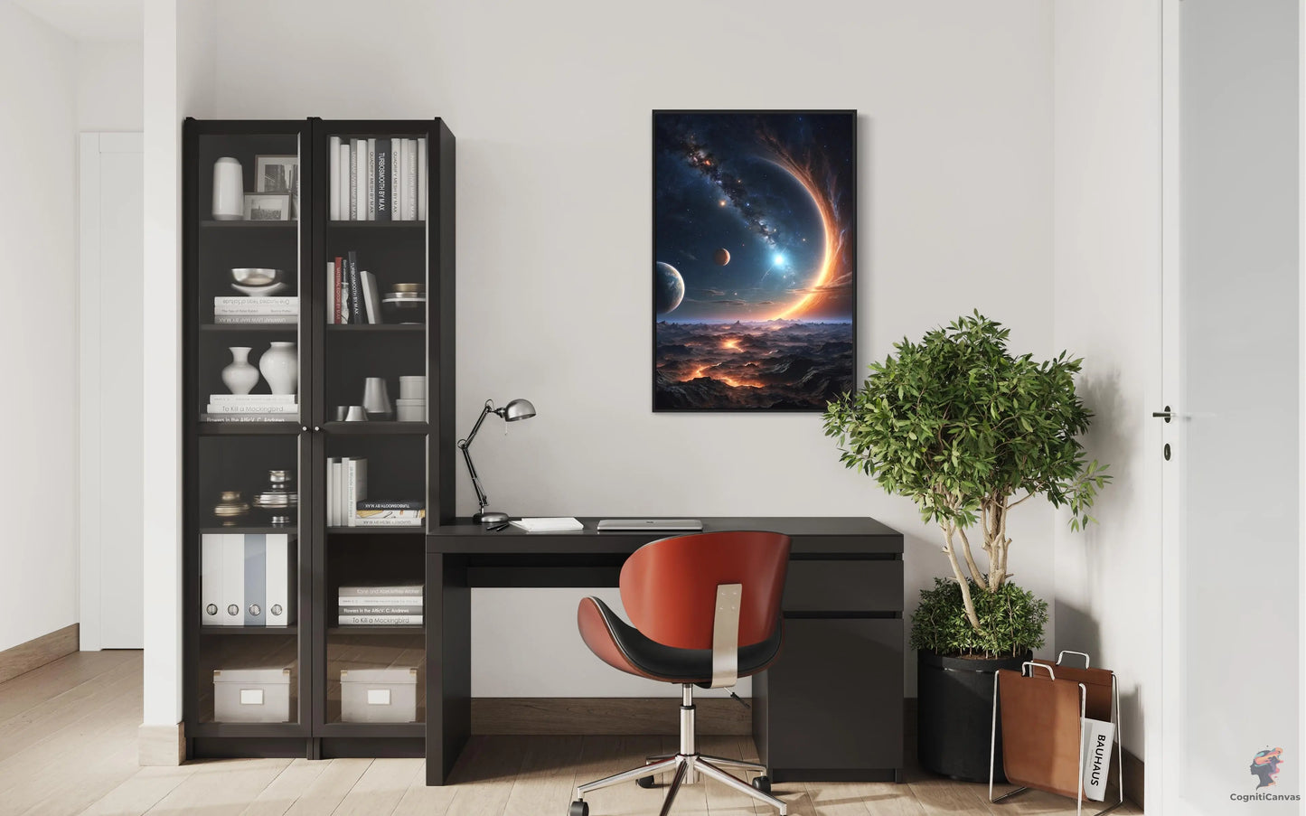 Epic Cosmic Landscape - Digital Download | Stunning Sci-Fi Wall Art with Planets and Galaxies CognitiCanvas